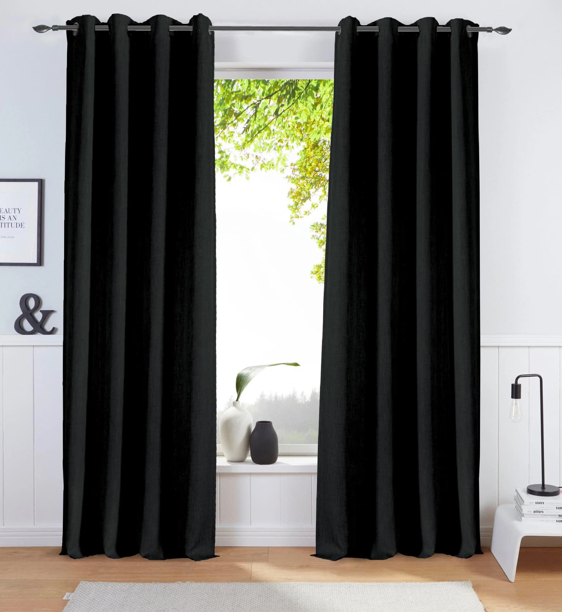 Verdunkelungsvorhang BRUNO BANANI Bela Anthrazit 130x225cm Polyester