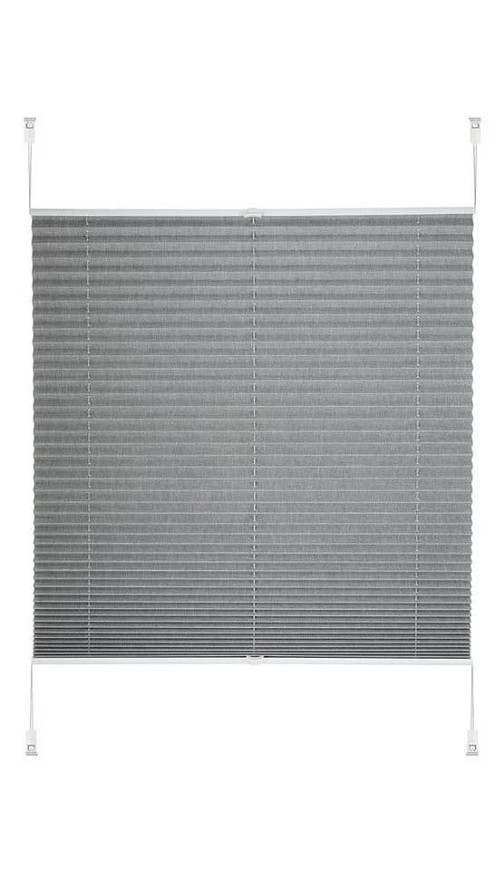 OTTO HOME Plissee Willa Grau Verdunkelnd Klemmfix Leinenoptik