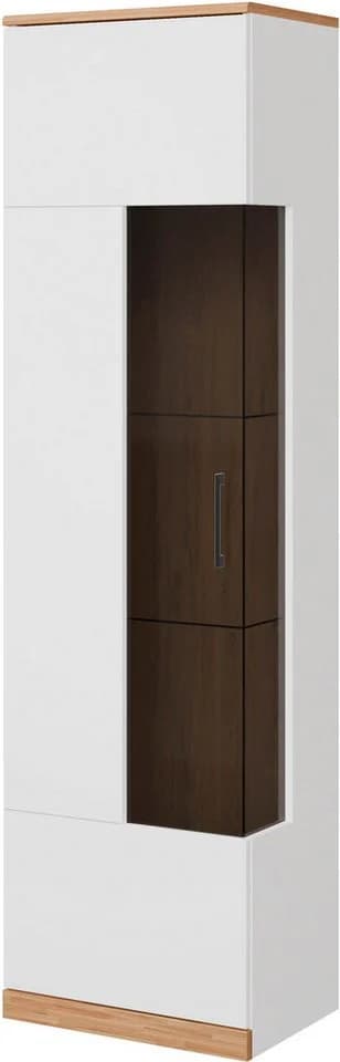OTTO HOME Vitrine Ribe Weiß Eiche 180cm 5 Fächer Glasböden