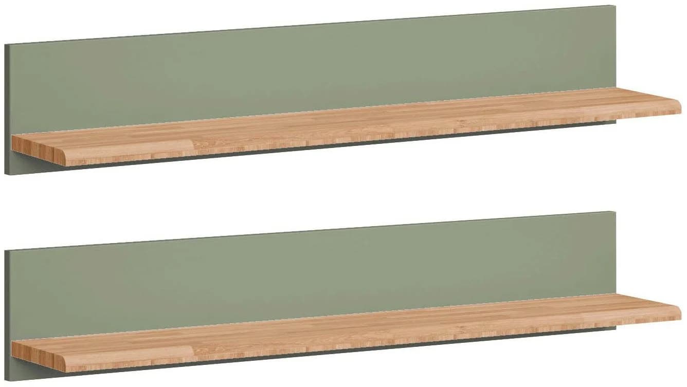 Home affaire Wandregal Ribe, 2er Set, teilmassiv mit massiver Ablagefläche, Breite: je 90 cm