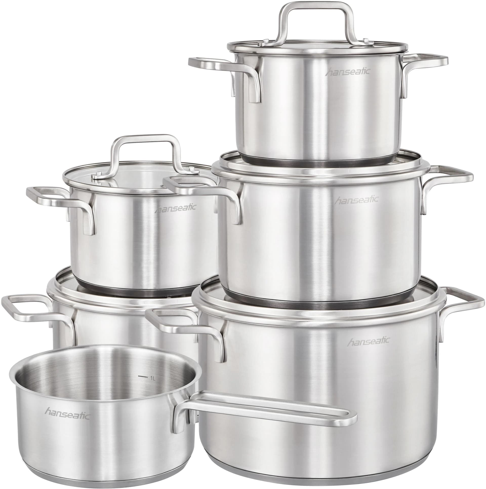 Topf-Set HANSEATIC "DAILY" Silber 5-Teilig