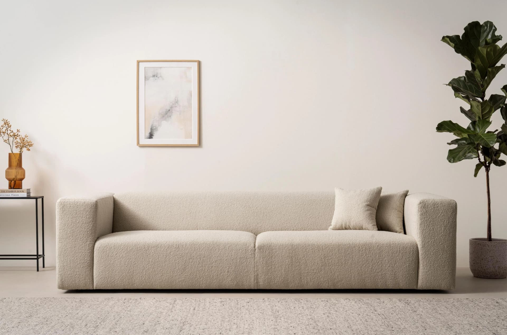 Home Affaire BAKELS 3-Sitzer Sofa Cord oder Boucle Hellbraun