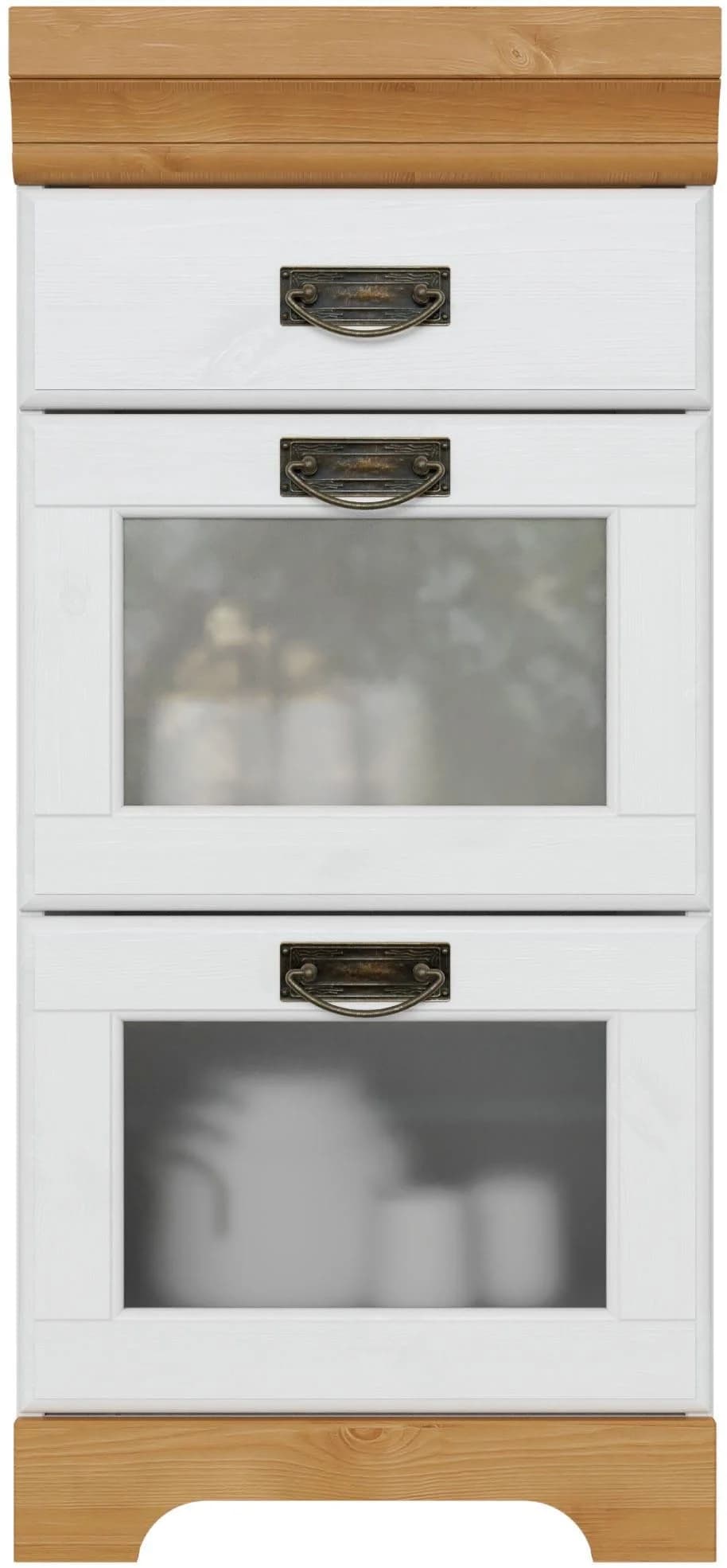 OTTO home Unterschrank Rügen Massivholz FSC Schubkästen Glas