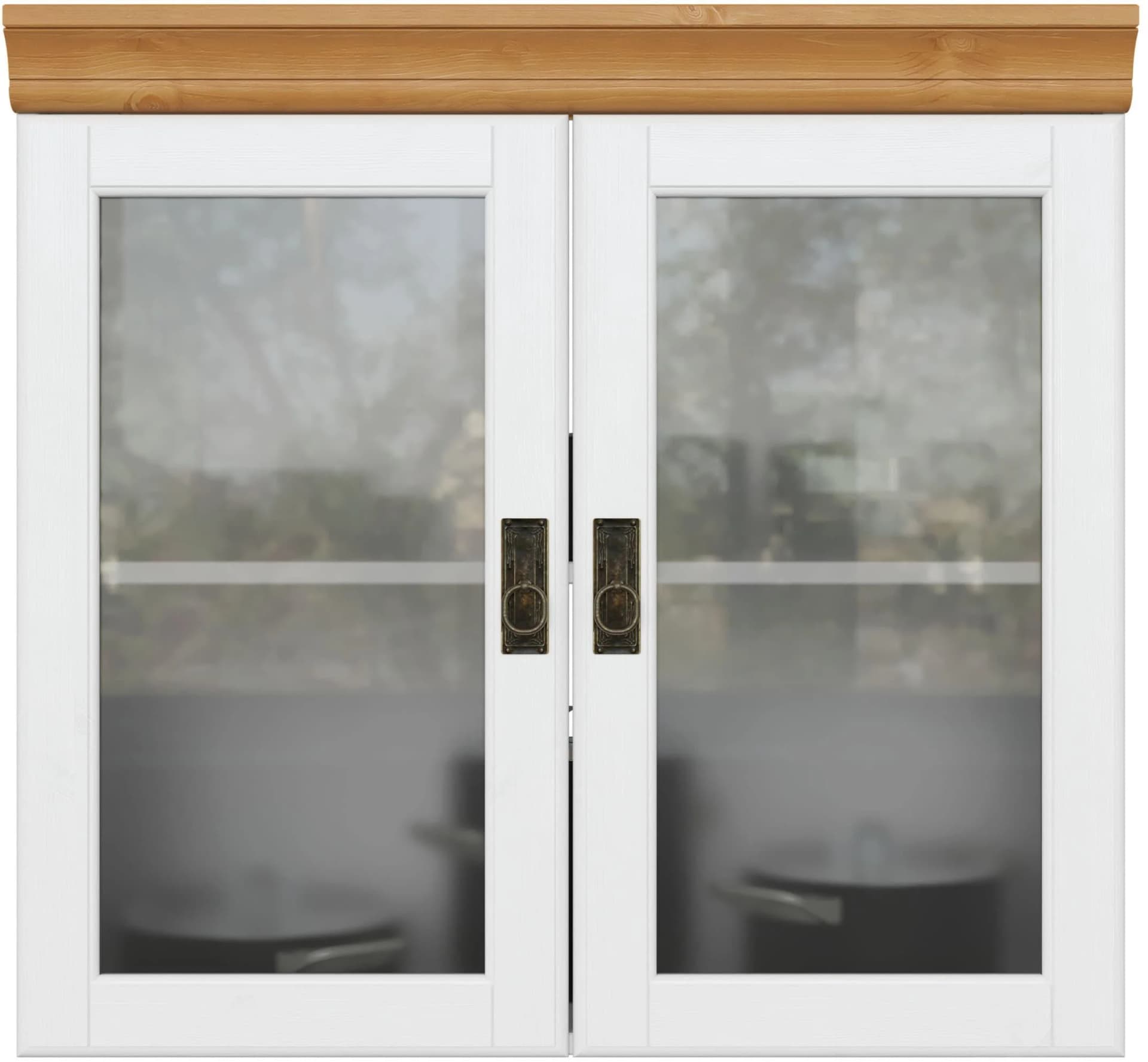 Hängeschrank OTTO HOME Rügen Weiß/Honigfarben Massivholz