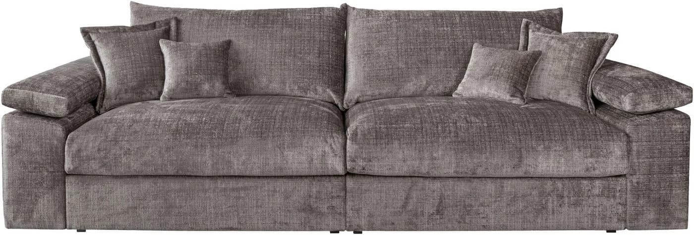 HOME AFFAIRE Big-Sofa Soft&Cosy XL Taupe Chenille