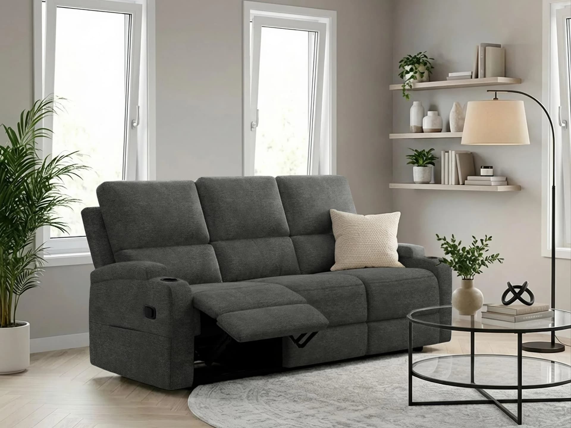 3-Sitzer Sofa HOME AFFAIRE Napori Anthrazit