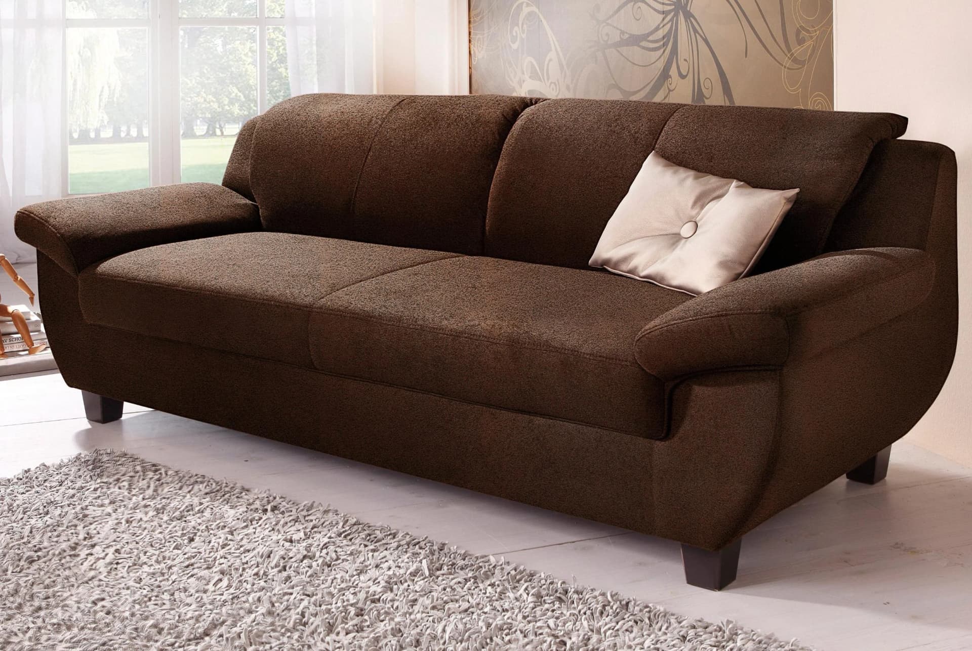Home Affaire Yesterday Couch 3-Sitzer Mocca Microfaser
