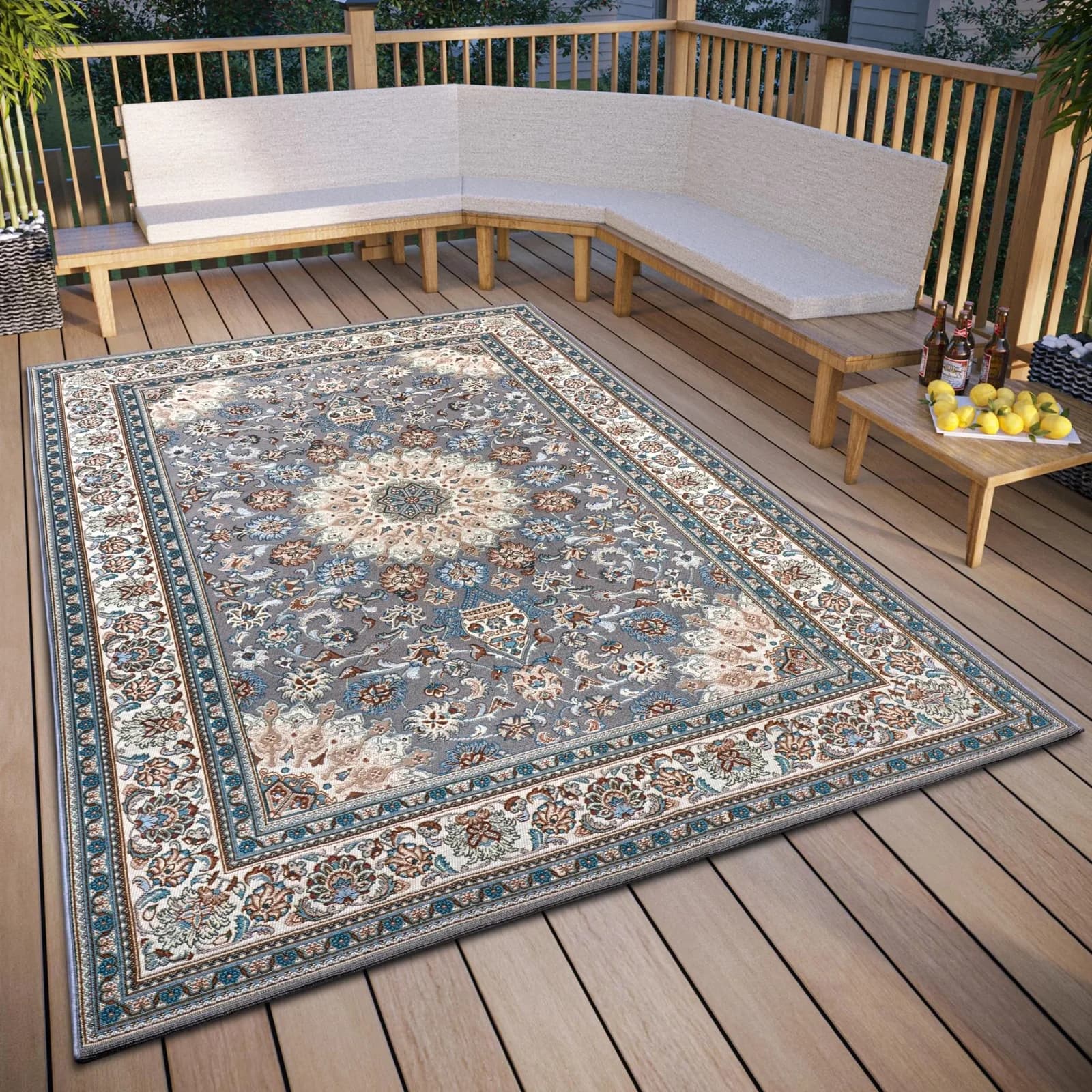 HANSE HOME Teppich Kadi Grau Orientalisch In- & Outdoor