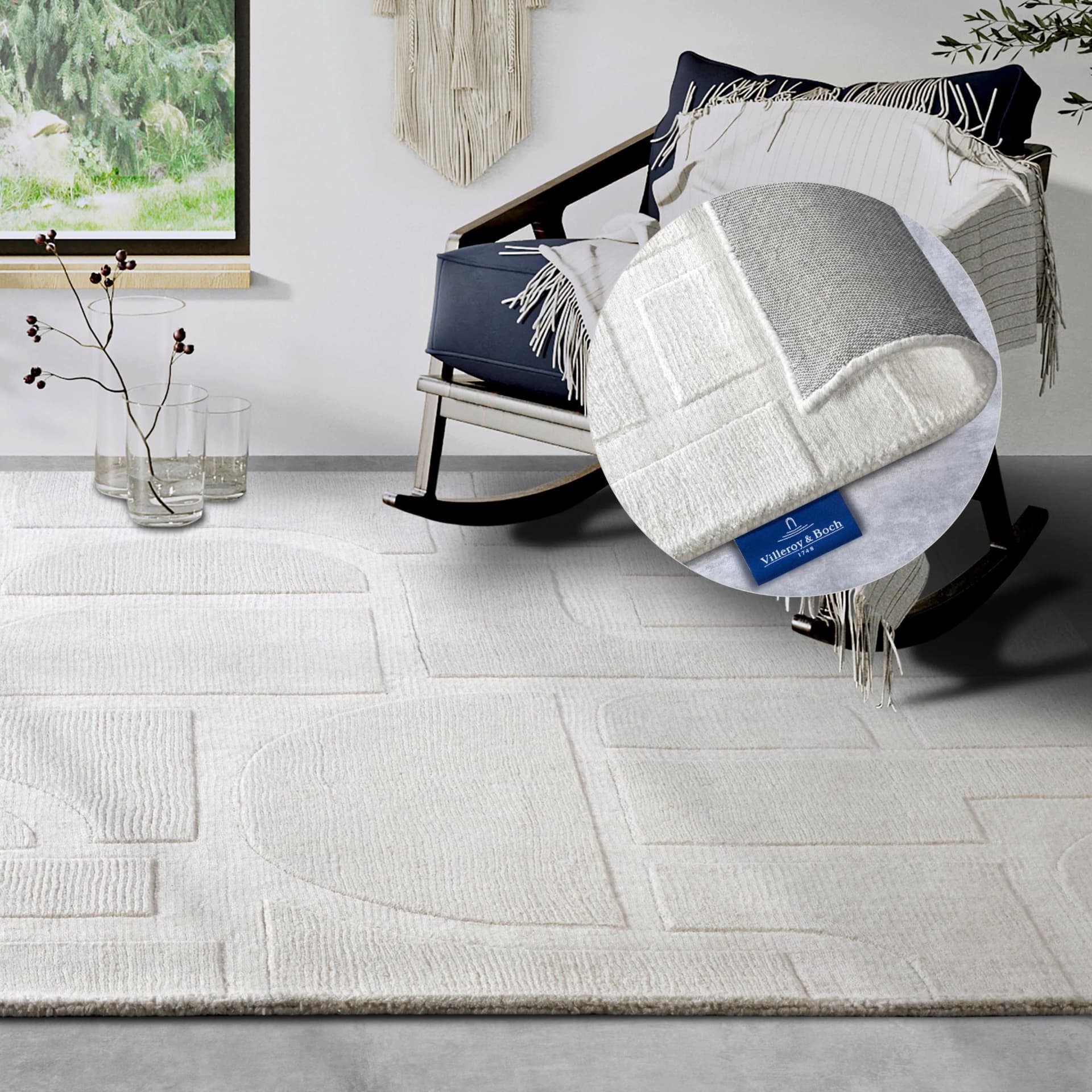 Villeroy & Boch Wollteppich Alexis Creme Handgewebt