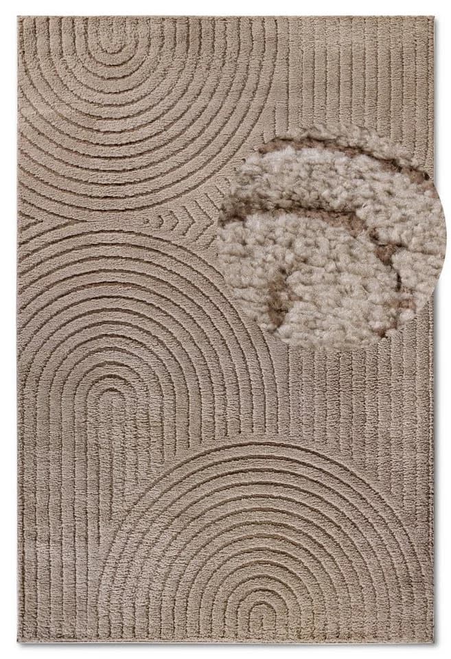 ELLE DECORATION Designteppich Cosy Panglao Grau Hoch-Tief-Struktur