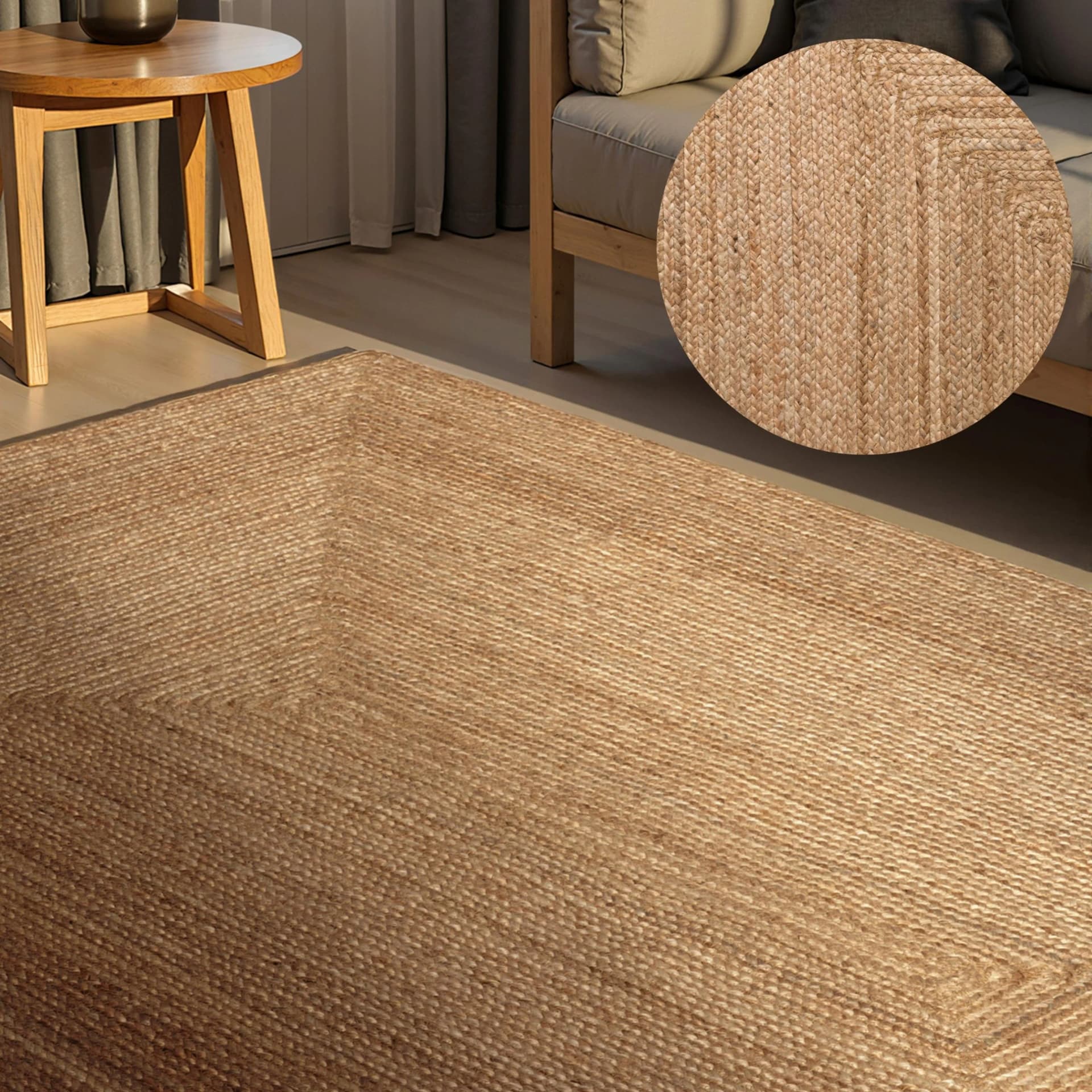 HANSE Home Sharmila Juteteppich Braun 100% Jutefaser