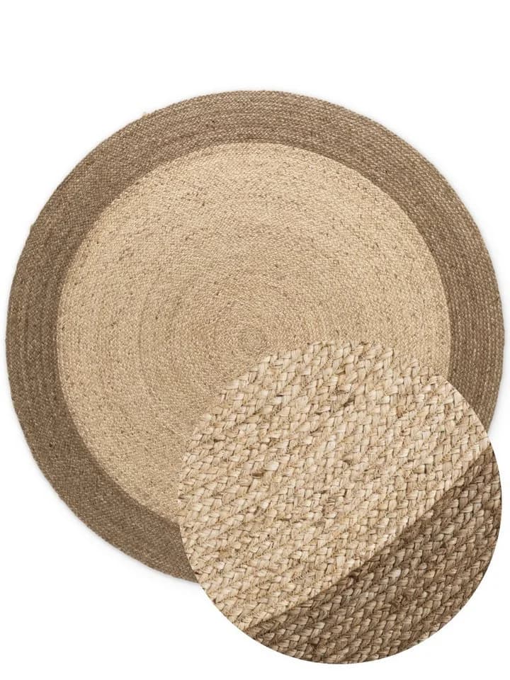 HANSE HOME Jutta Jute-Teppich Rund Beige/Elfenbein