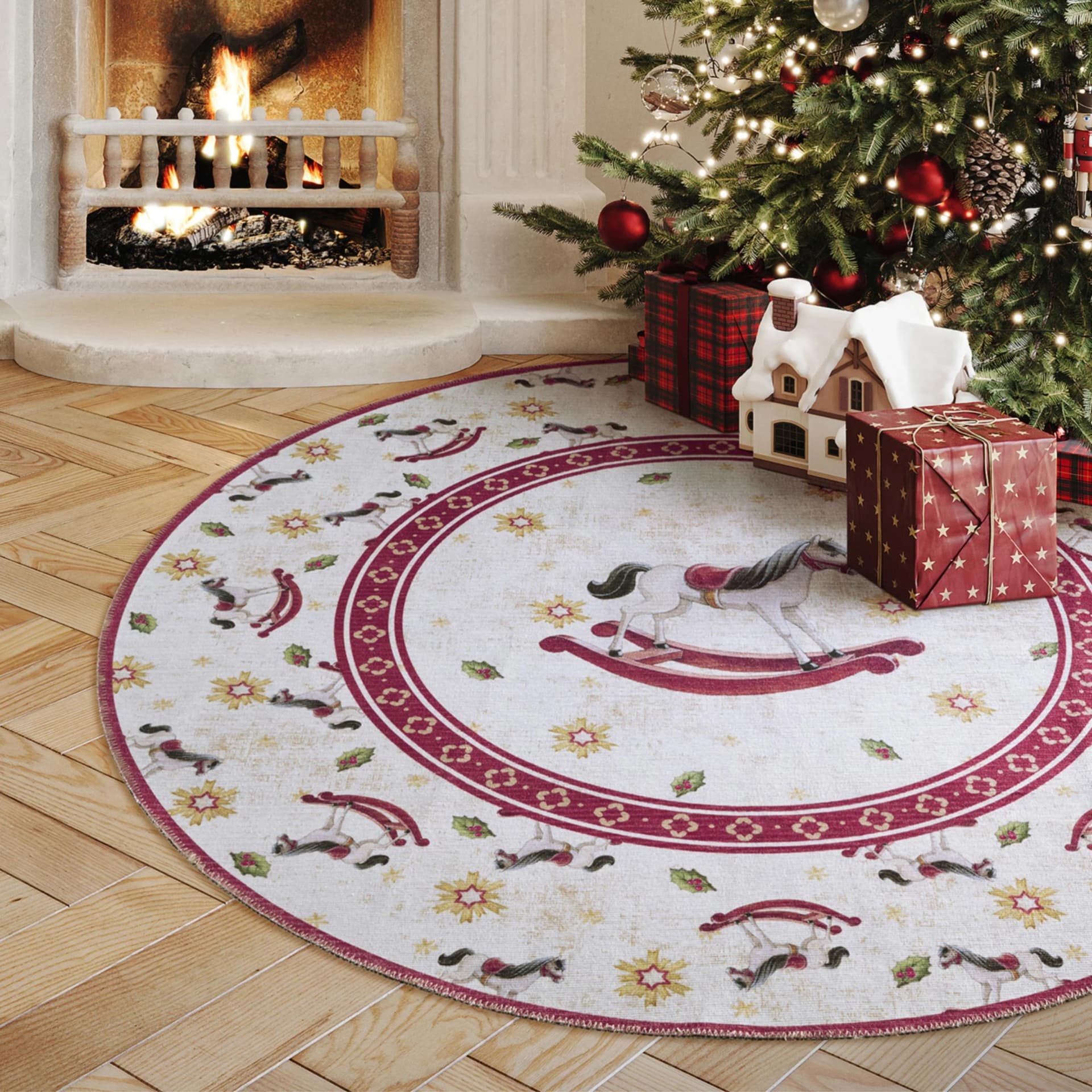 Villeroy & Boch Teppich Toy's Delight Santa Claus Beige Rund