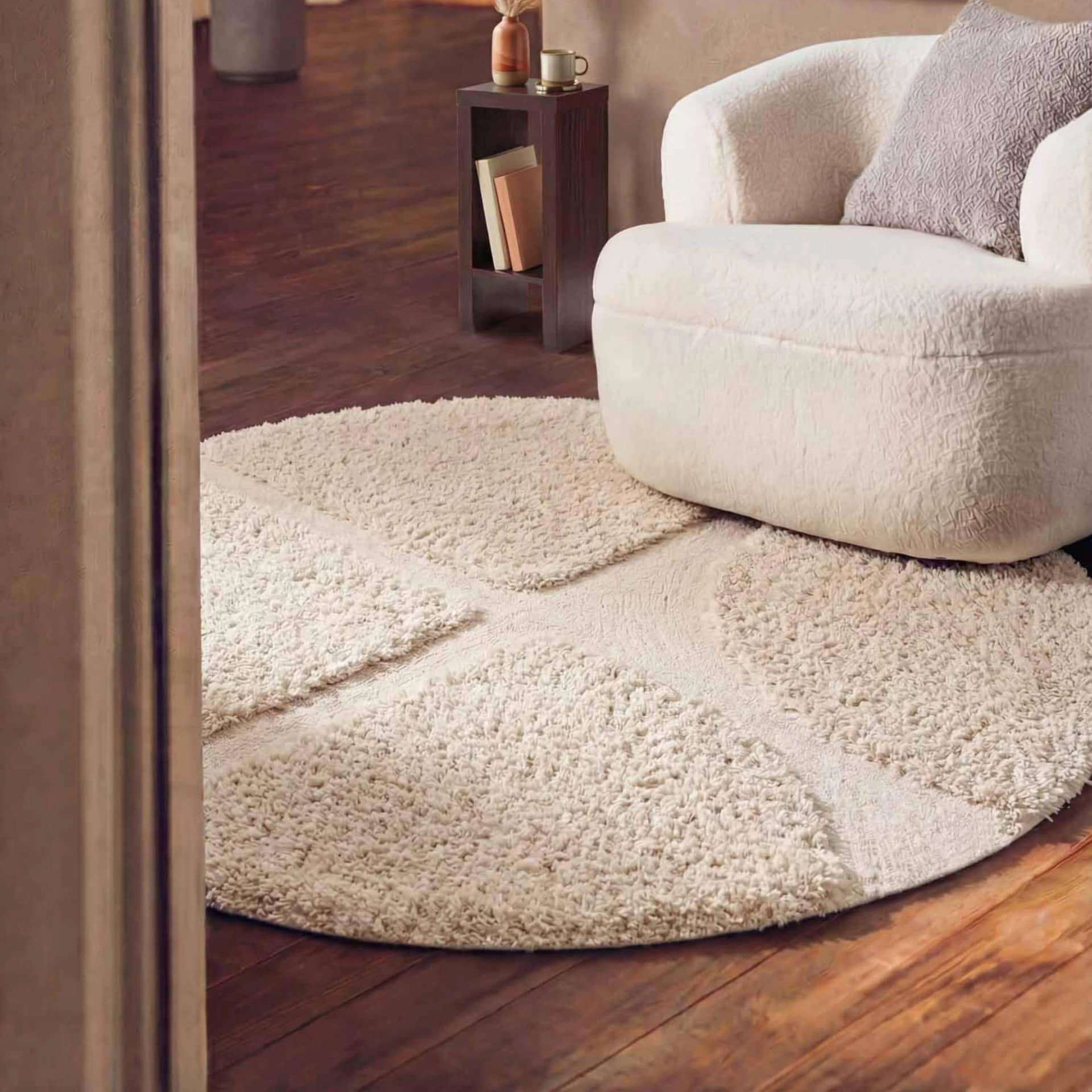 TED BAKER Hochflor-Teppich Jasper Creme 150cm
