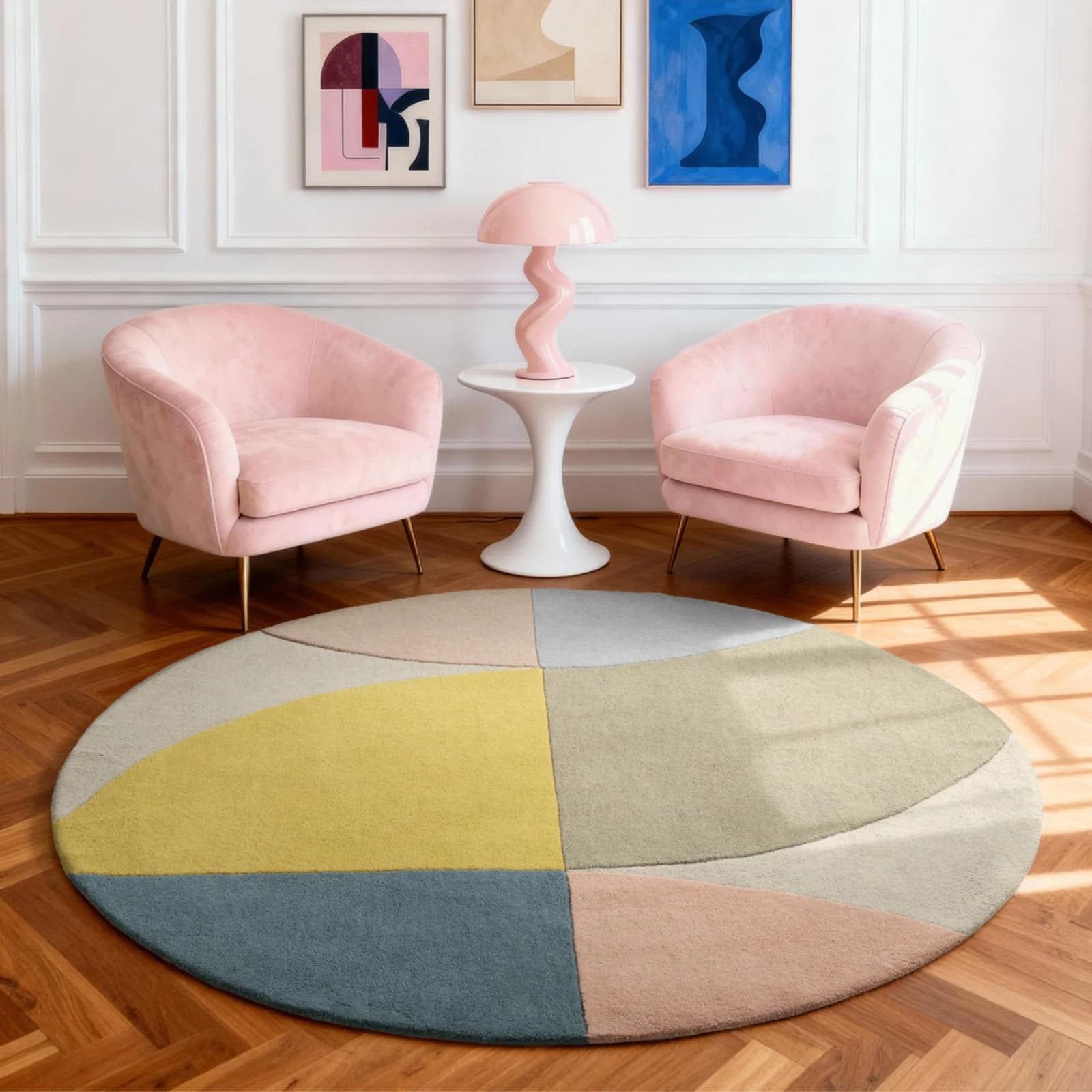 Ted Baker Wollteppich Savile Bunt Geometrisch Handgetuftet