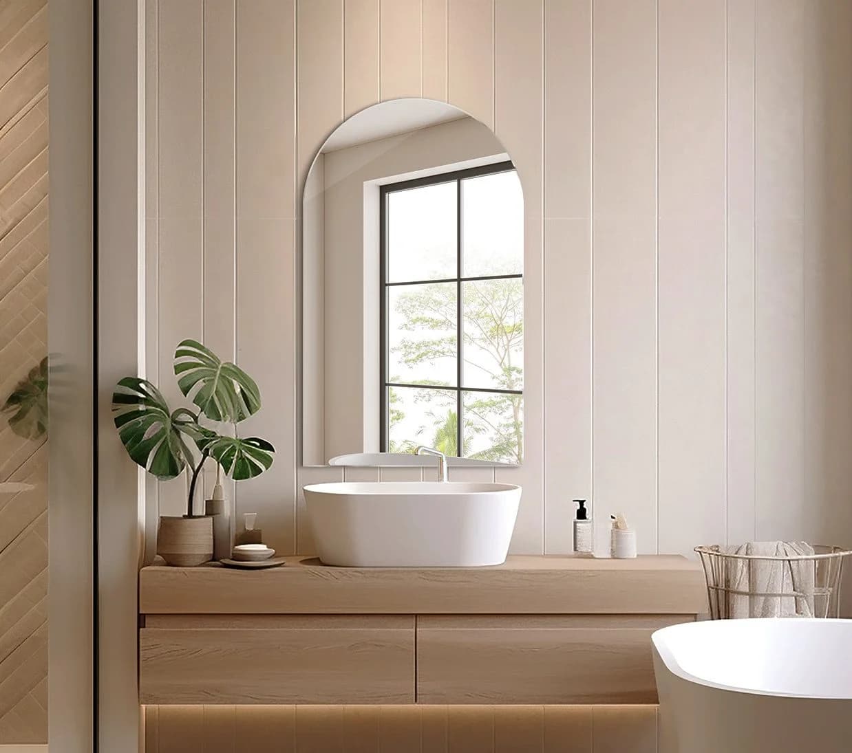 Tulup Dekospiegel Unregelmäßige Form Modern Glas