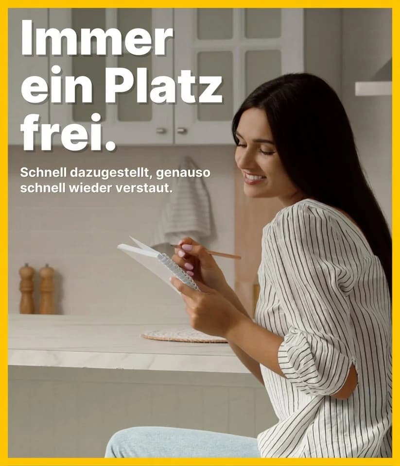 KMH Barhocker Bill Klappbar Silberfarben Buchendekor