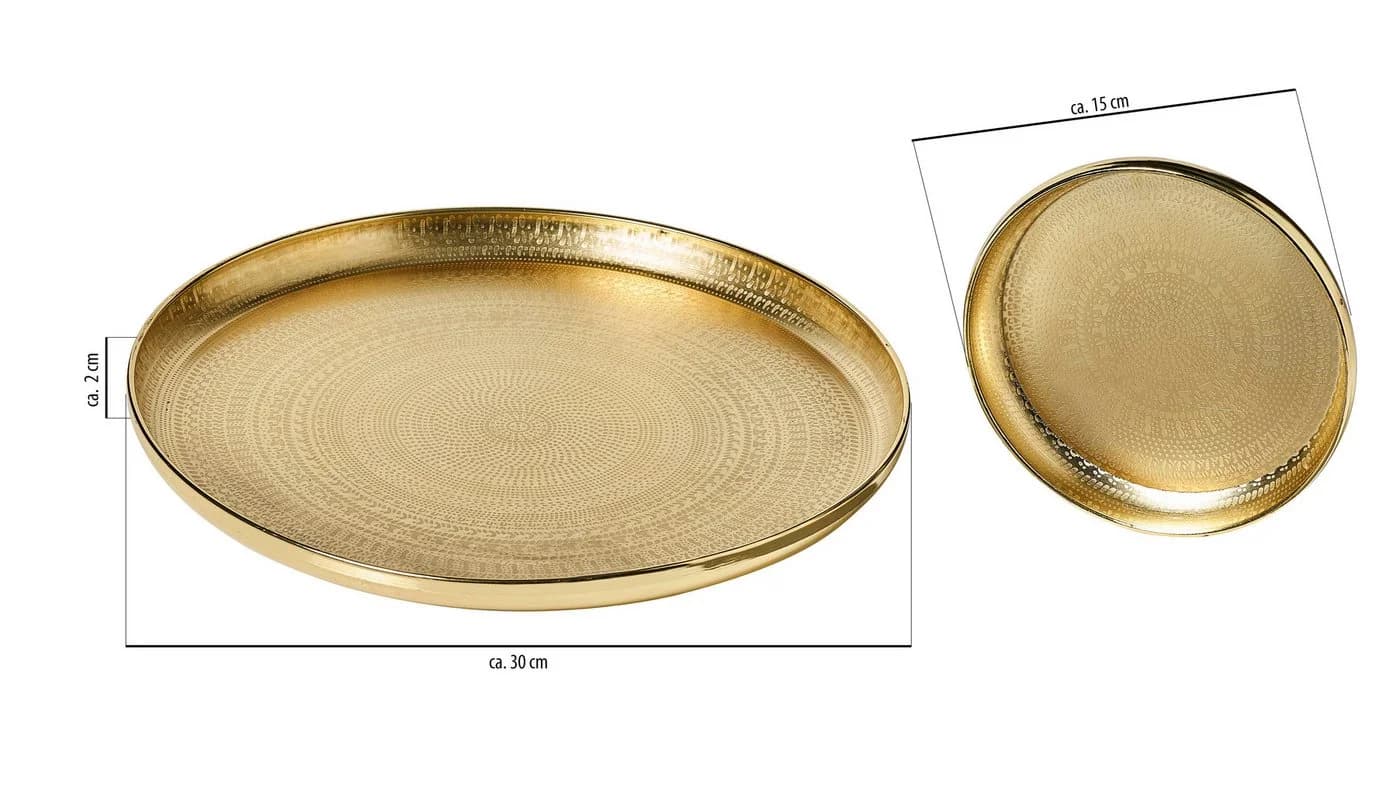 Northpoint Serviertablett 2er-Set Gold Orientalisch