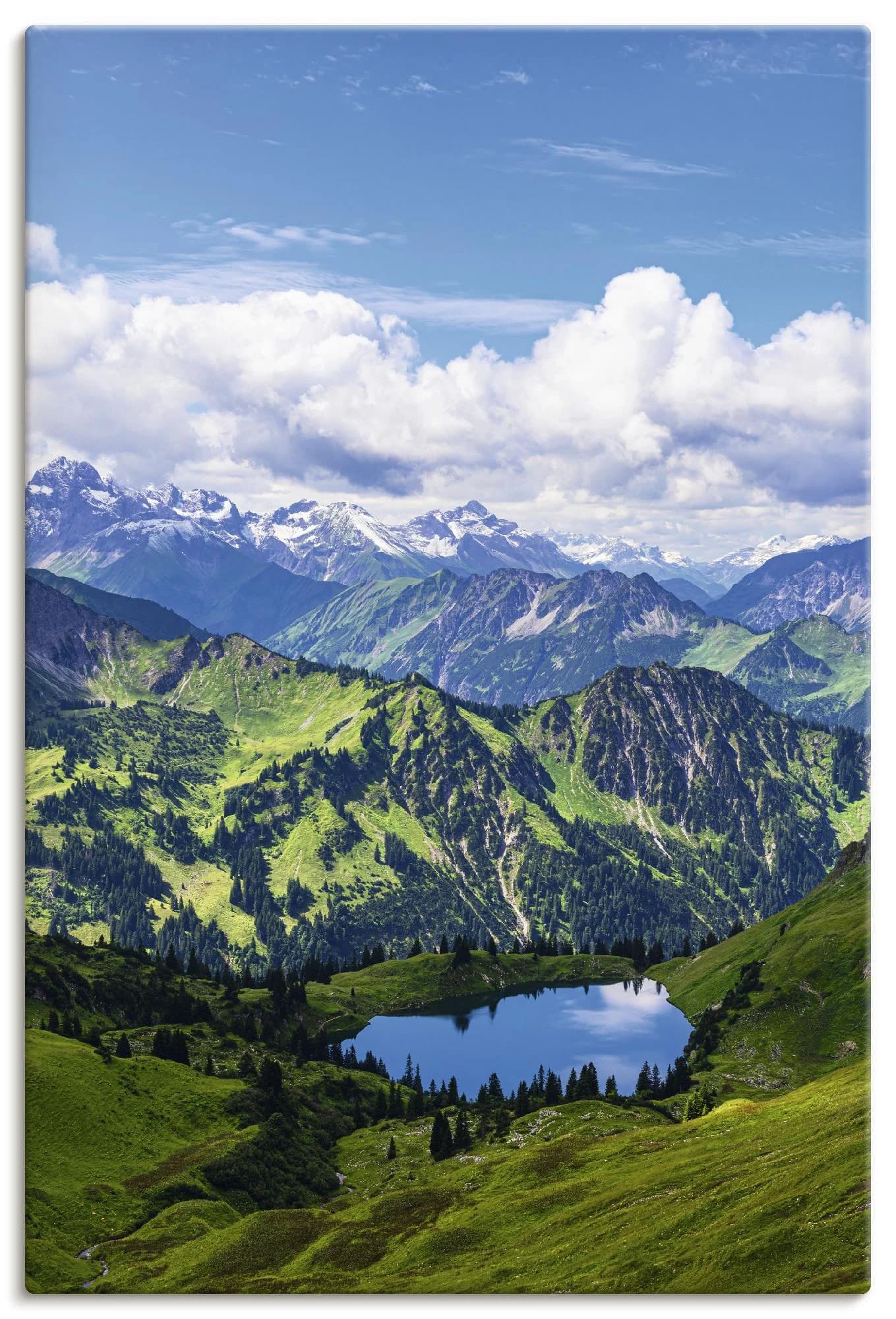 Artland Wandbild Nebelhorn bei Obersdorf Alpen Seealpsee