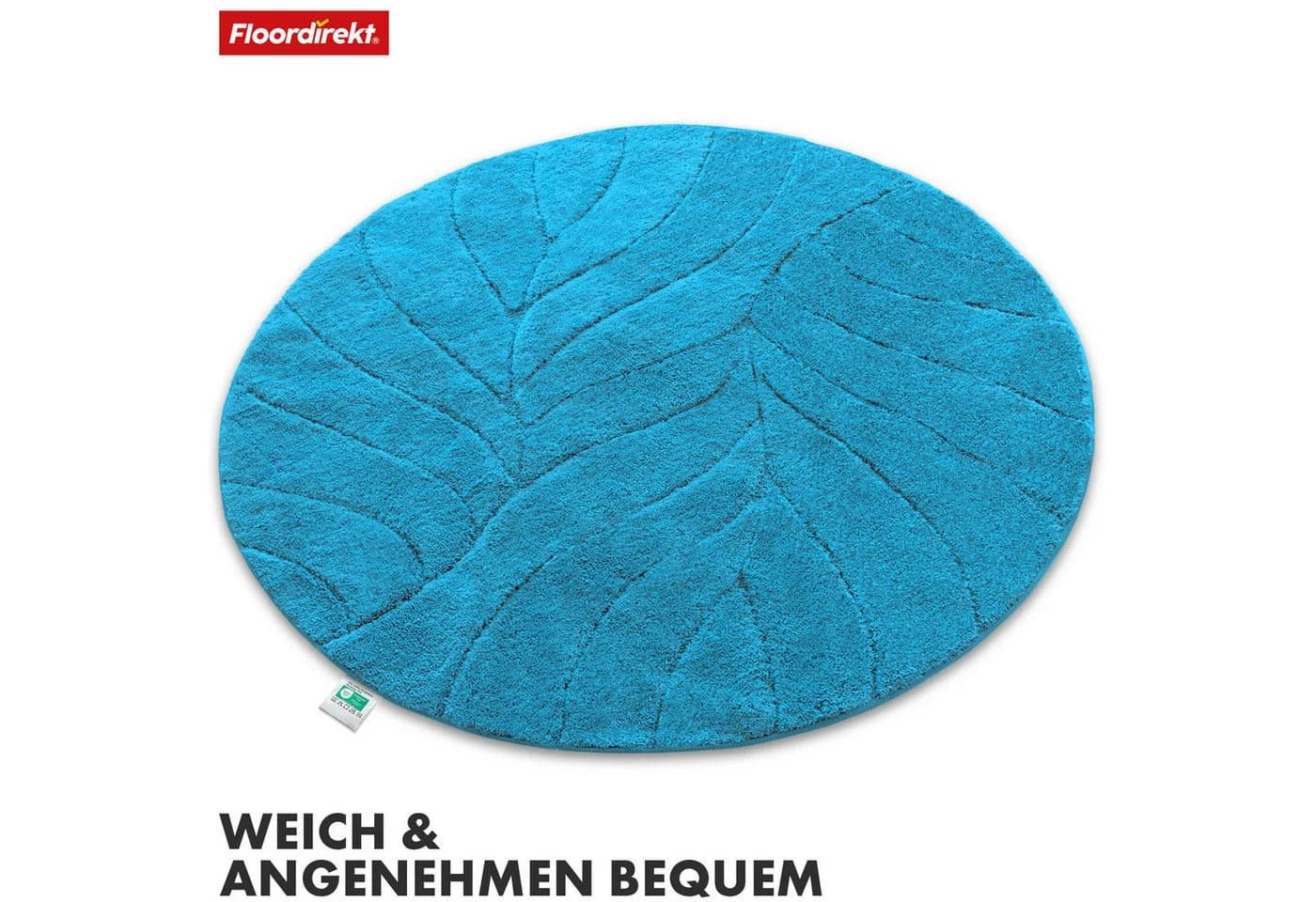 Floordirekt Badematte Maris Rund 120cm Polyester Mikrofaser