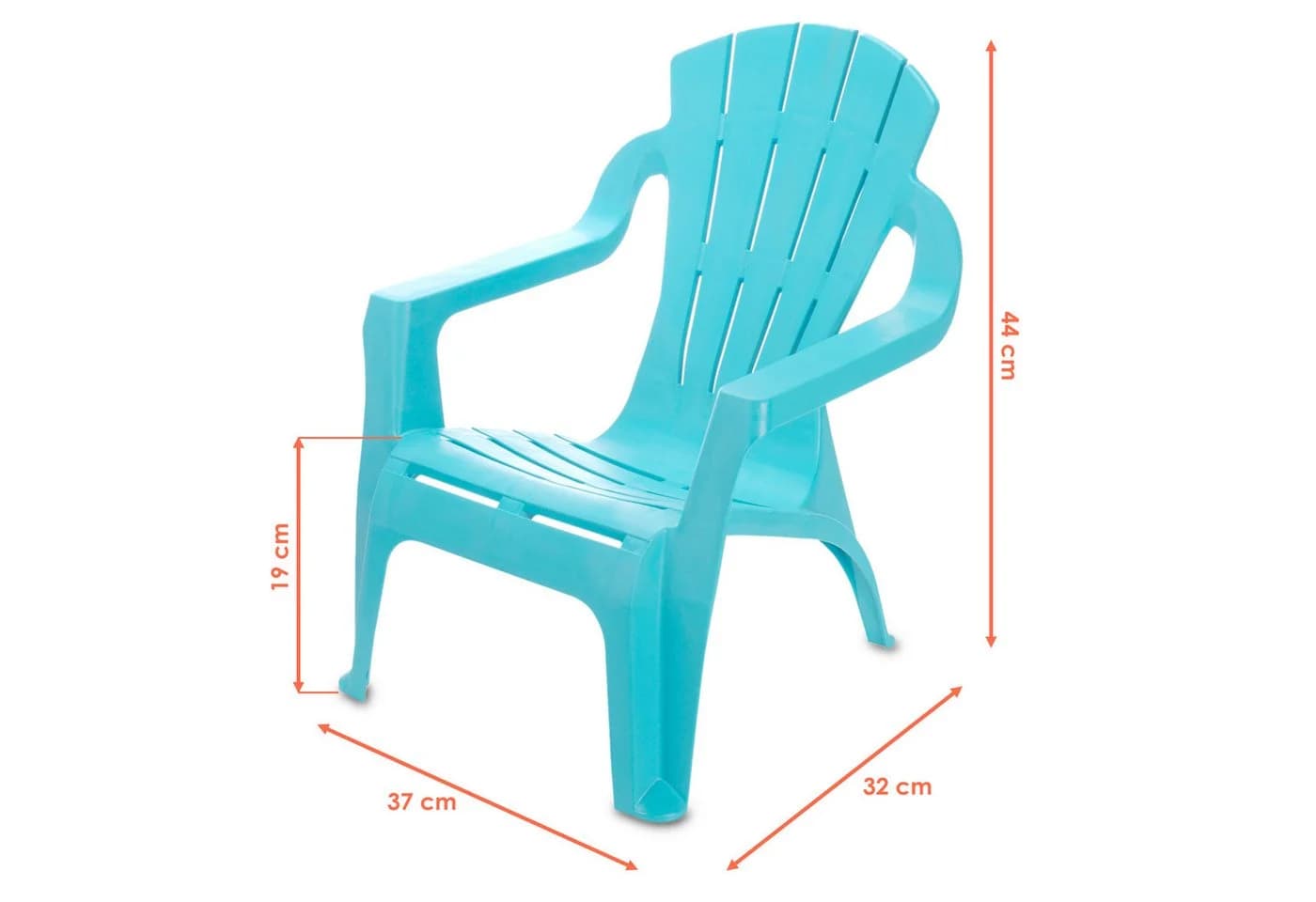 Spetebo Kinderstuhl Kinder Lounge Gartenstuhl Blau Kunststoff