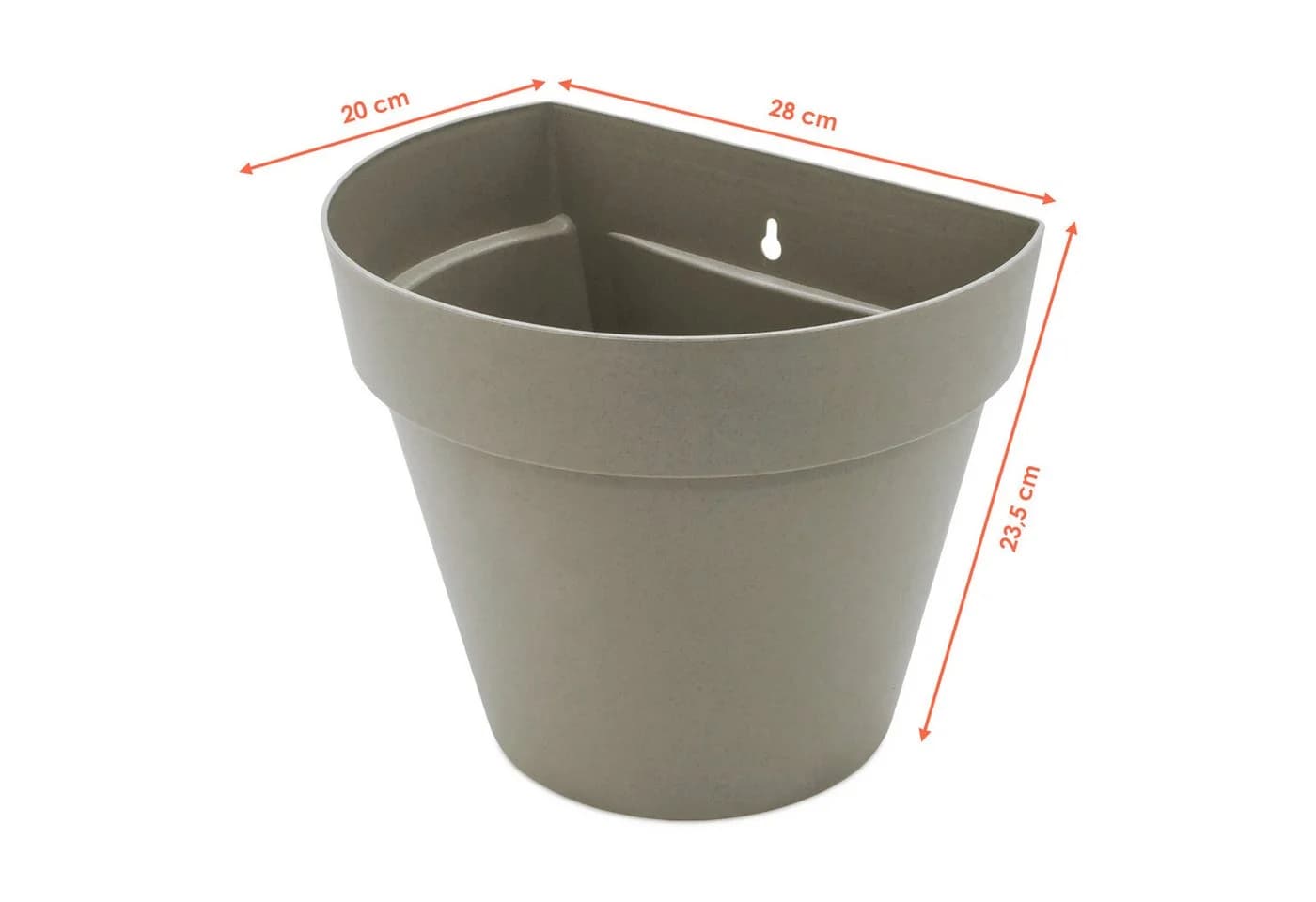 Spetebo Blumenkasten Kunststoff Wand Blumentopf 28x20cm Sand