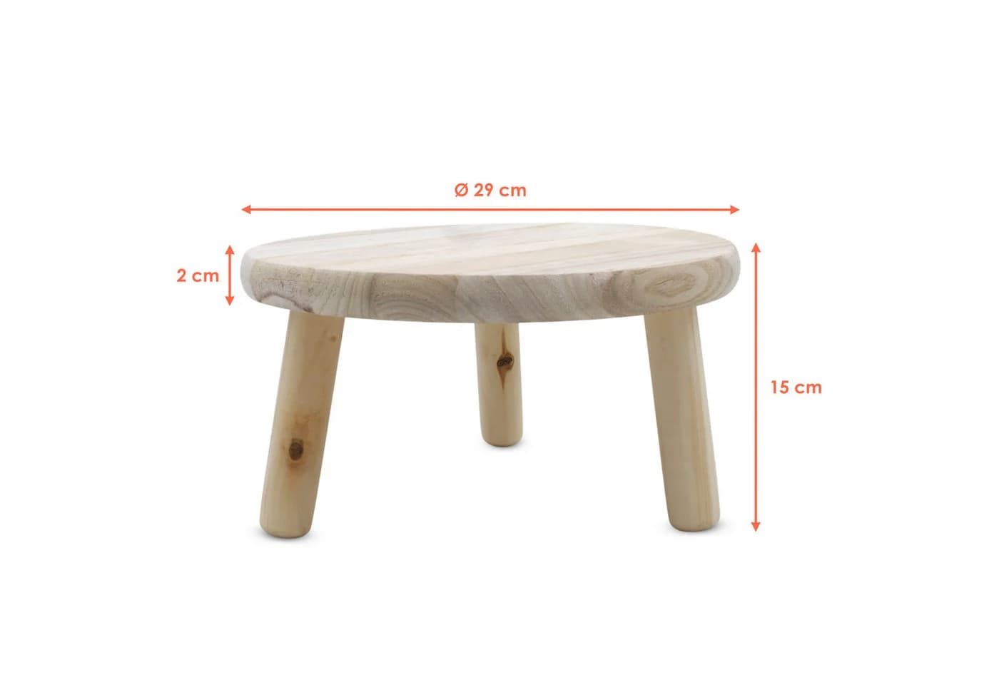 Spetebo Blumenhocker Holz Natur 3 Beine