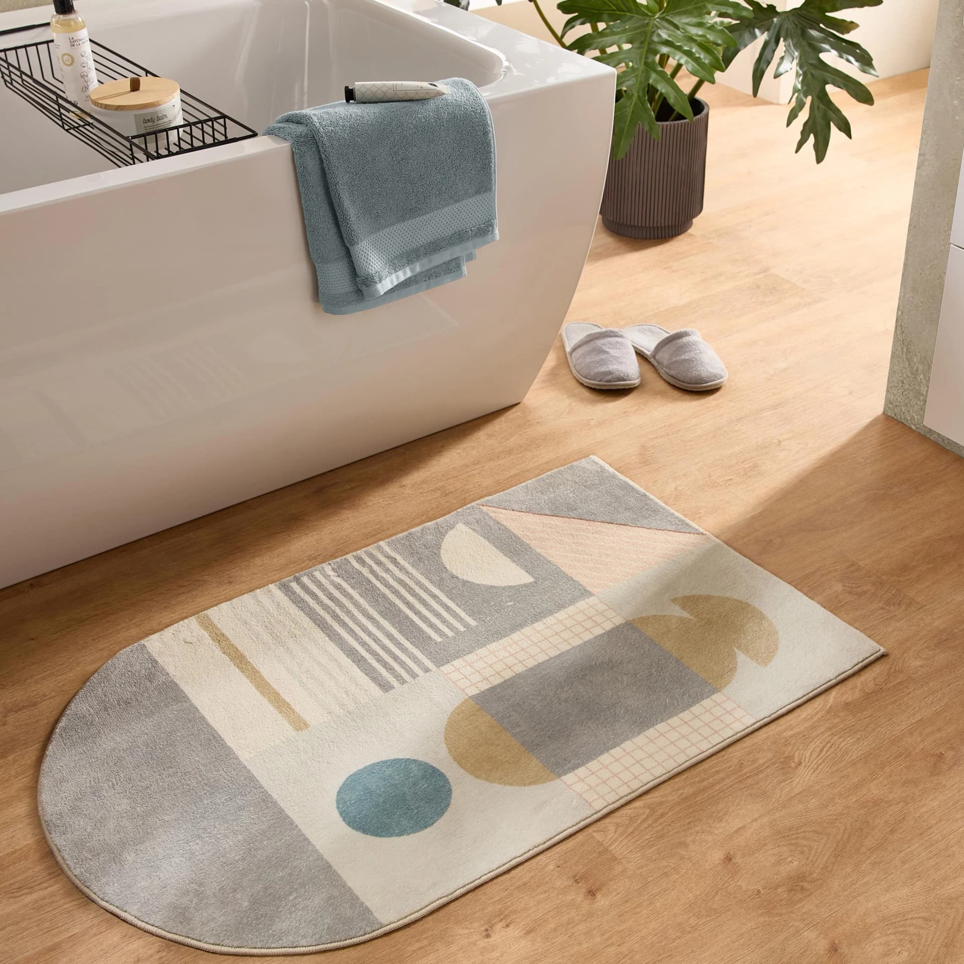 Gino Falcone Badematte Ariella Grau Modernes Design