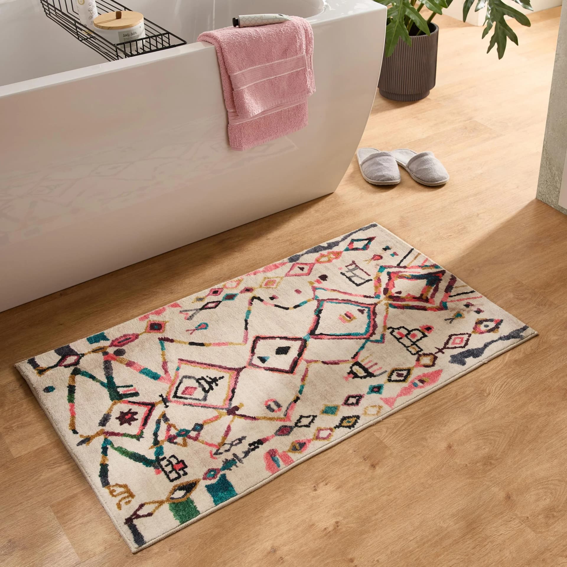 Gino Falcone Badematte Ariella Bunt Modernes Rauten-Design