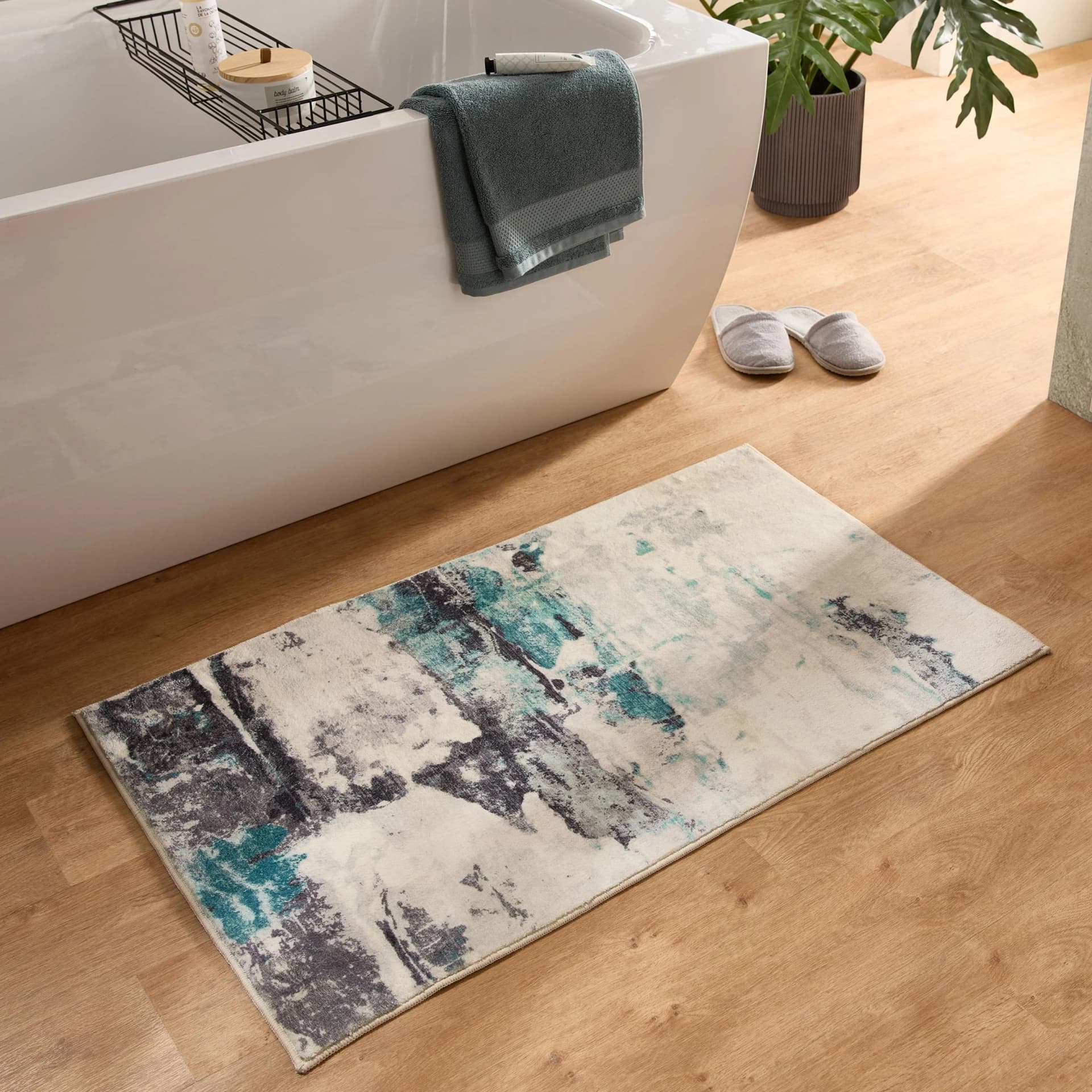 GINO FALCONE Badematte Ariella türkis multi Polyester modern