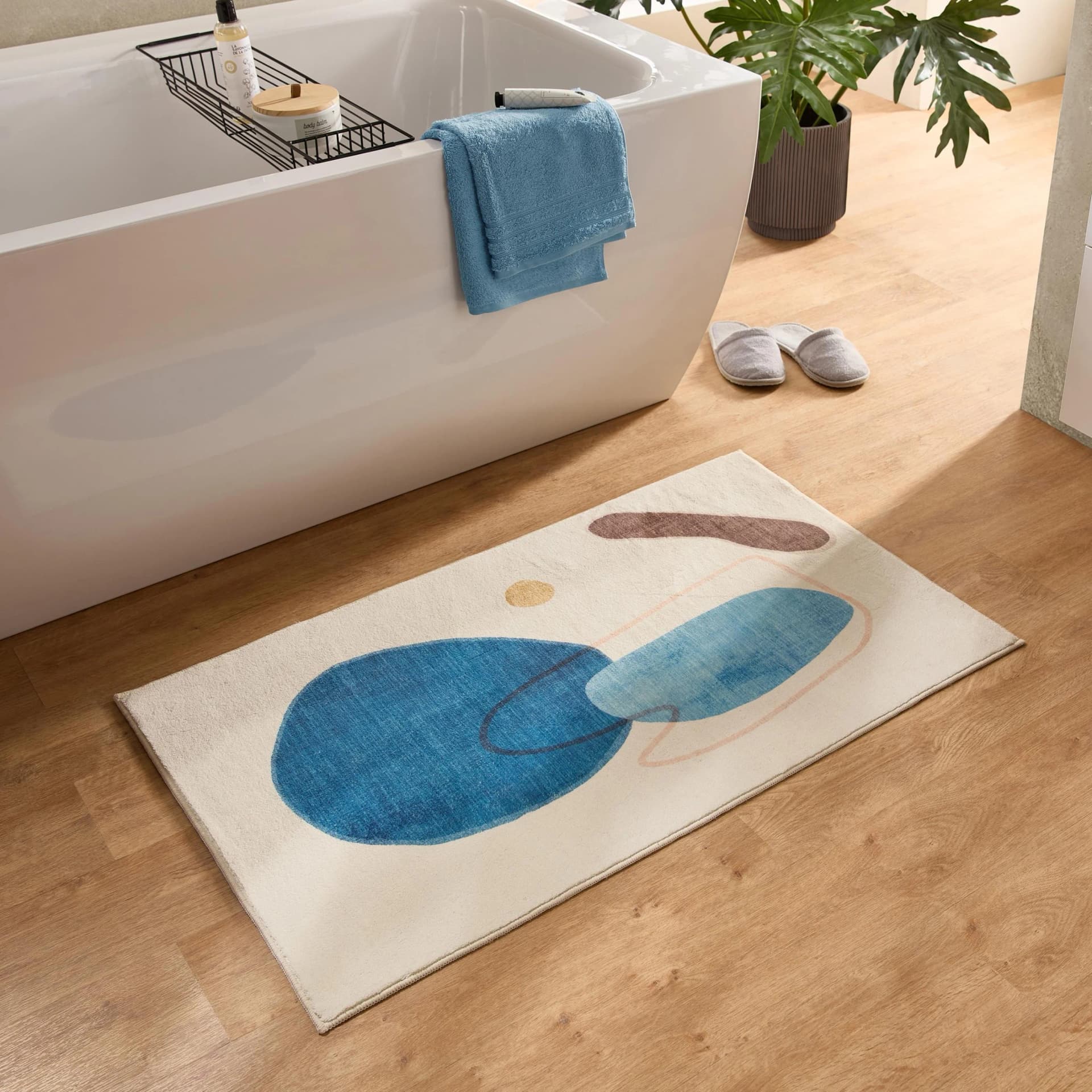 GINO FALCONE Badematte Ariella Blau Multi Modern