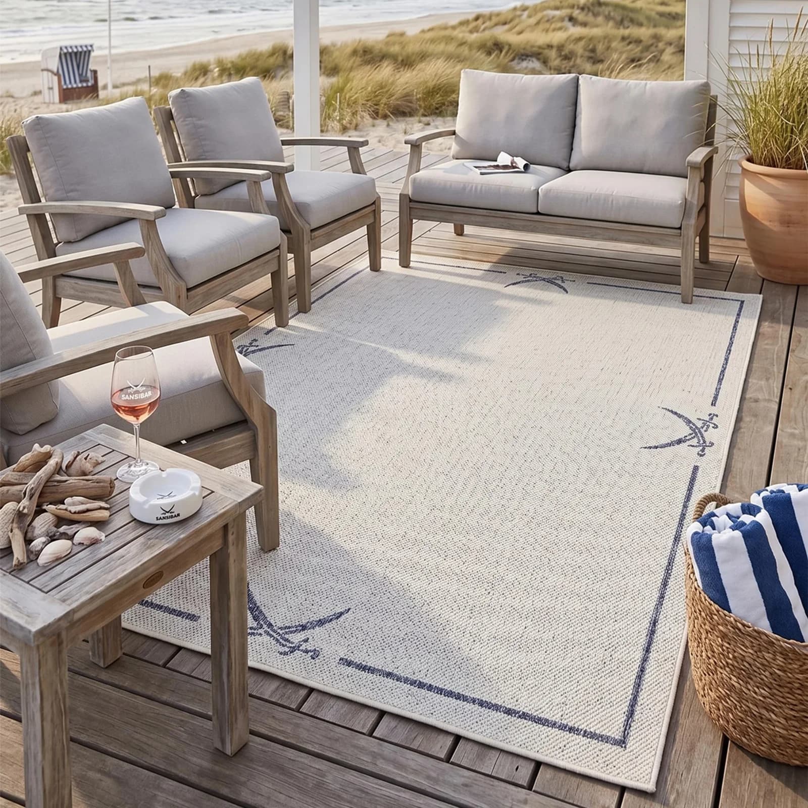Teppich NORDSEE BEACH Polypropylen 170x120 cm