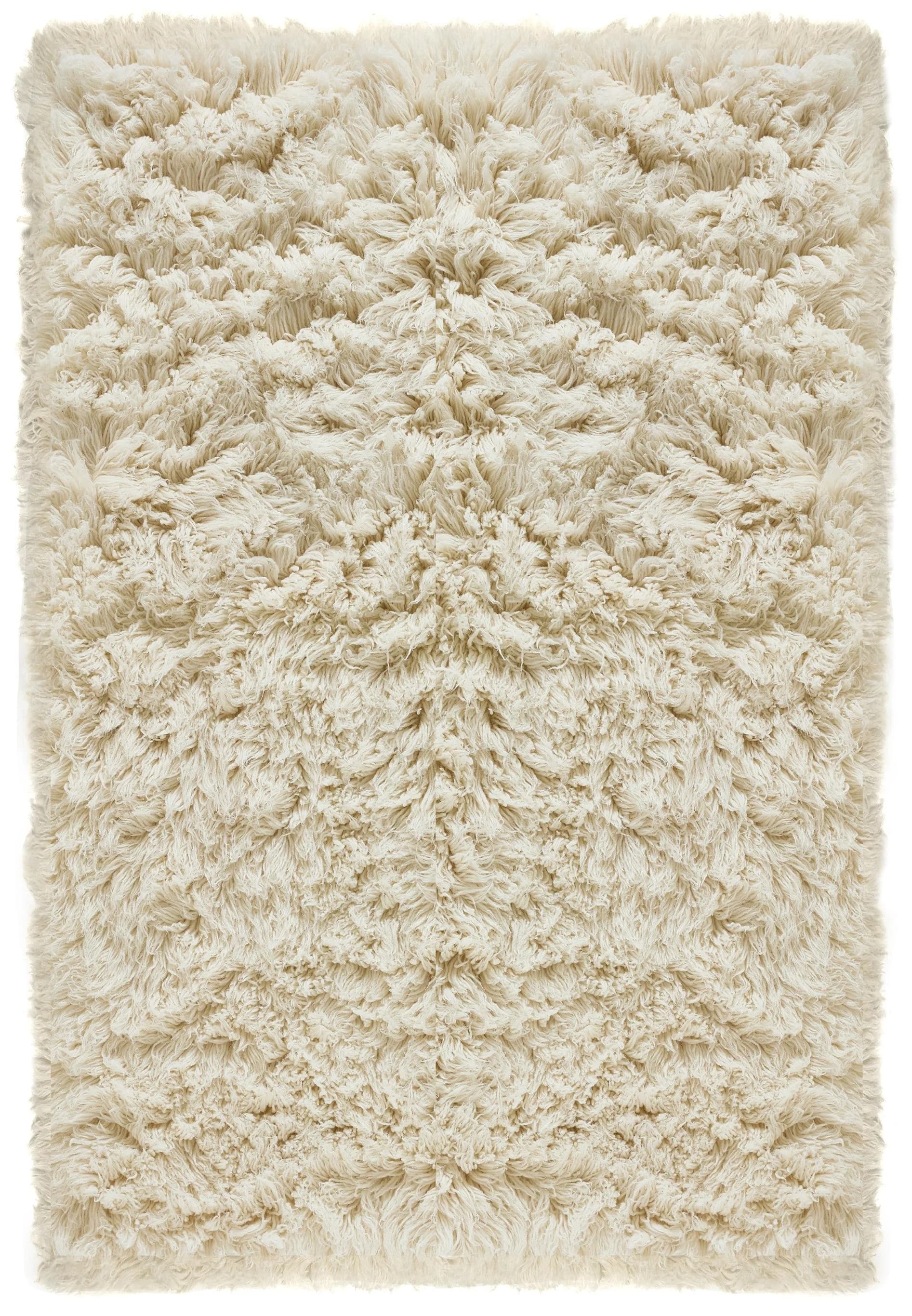 THEKO Alba Uni Wollteppich wollweiß 200x250 cm