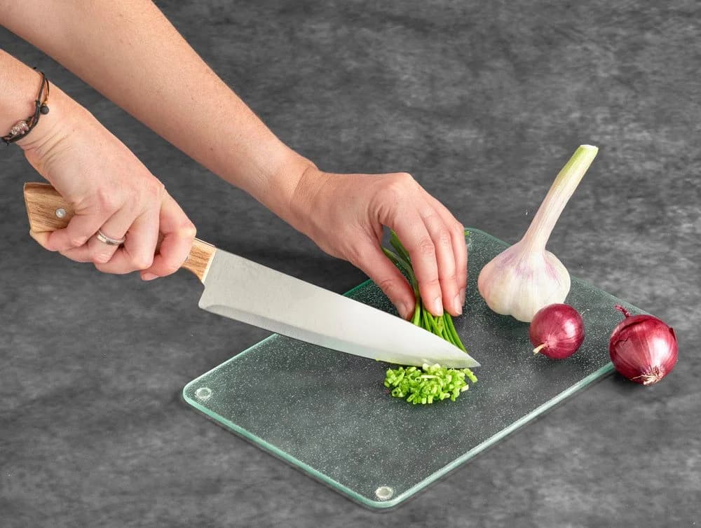 Basera® Schneidebrett aus Sicherheitsglas 2er Set transparent