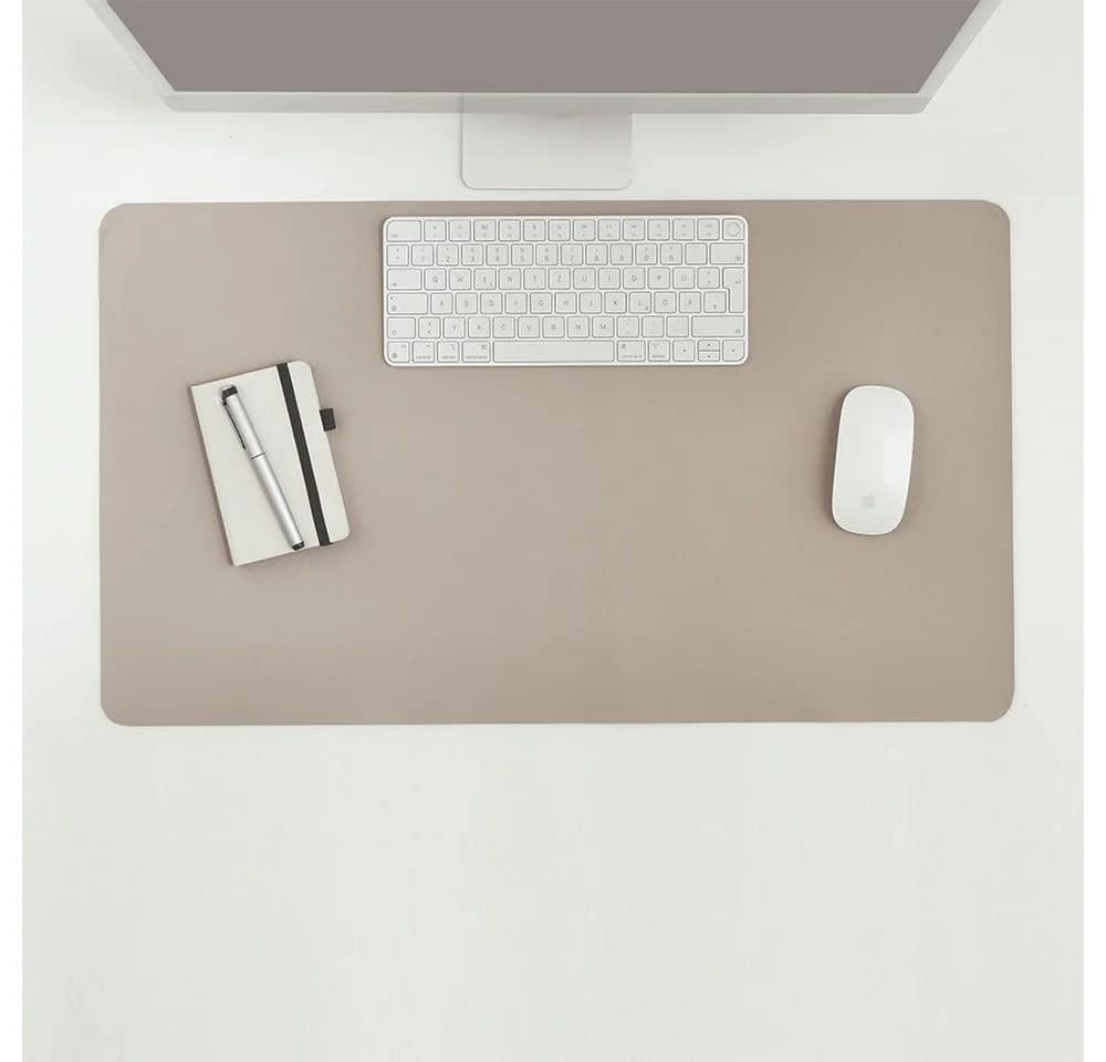 Basera® Schreibtischunterlage Kunstleder Creme