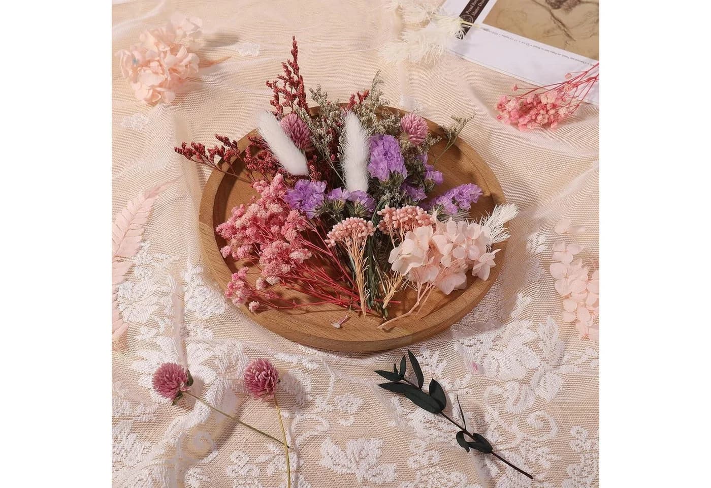 LuxusKollektion Getrocknete Blumen gemischt für DIY-Projekte & Bastelarbeiten