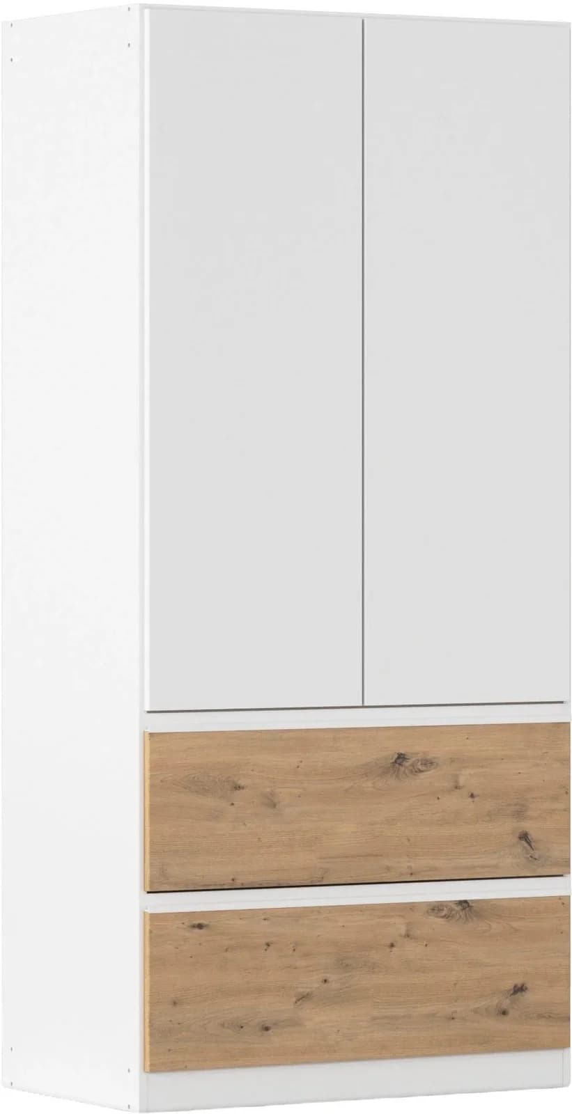 Rauch Costa Kleiderschrank Alpinweiß Eiche Artisan Push-to-Open