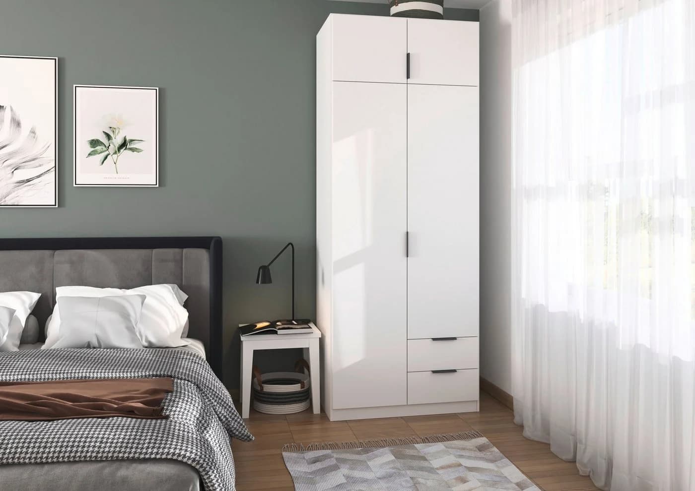 Kleiderschrank RAUCH Drehtürenschrank Garderobe Ankleide Schlafzimmer Lagoa Alpinweiß