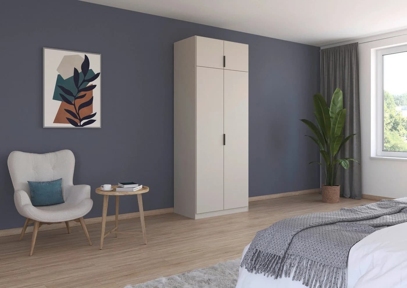 Kleiderschrank RAUCH Drehtürenschrank Garderobe Ankleide Schlafzimmer LAGOA Beige