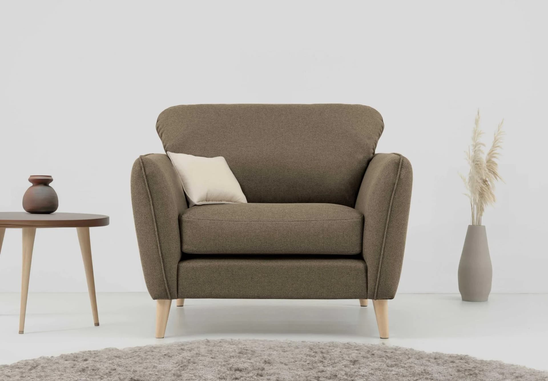 HOME AFFAIRE Sessel MARSEILLE Braun Landhausstil