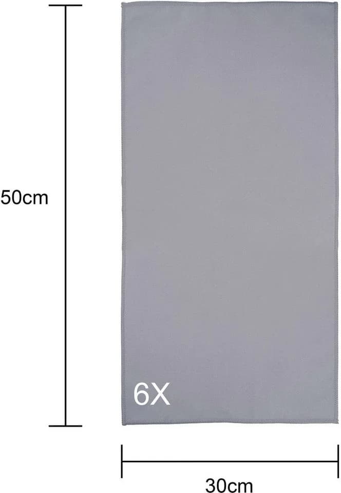 OTTO HOME Sporthandtuch Leoa 6er Set 30x50 cm Mikrofaser Hellgrau
