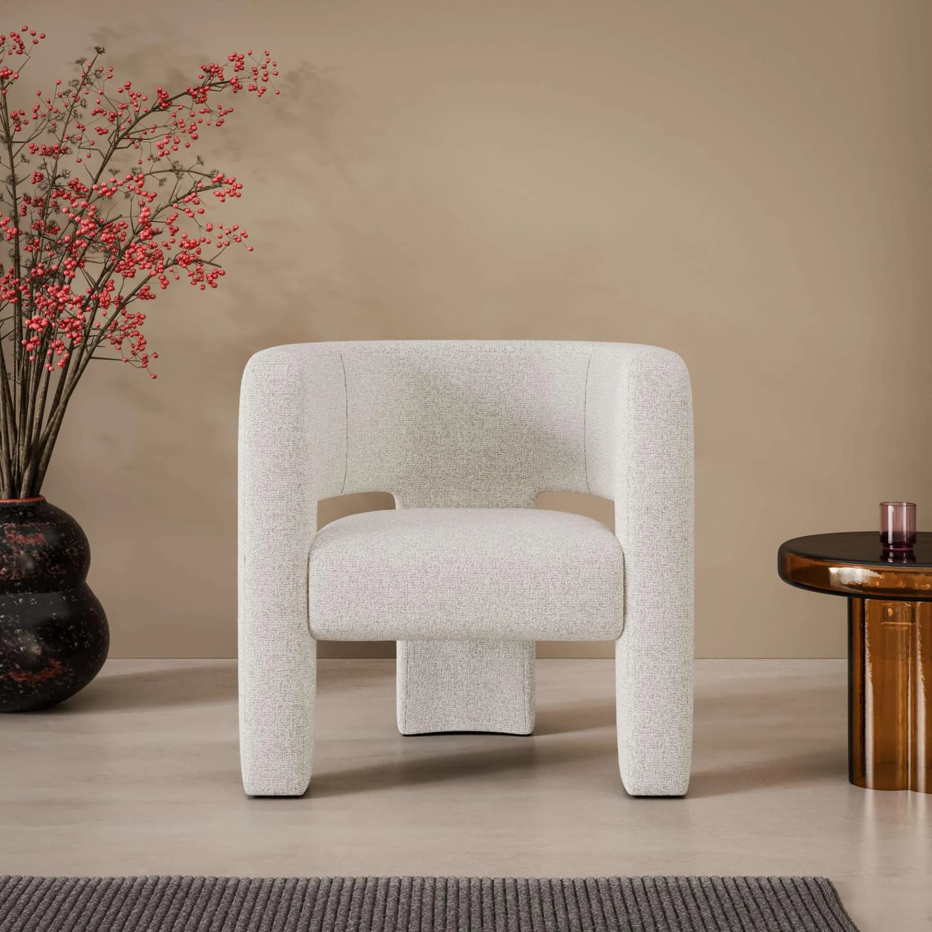LeGer Home by Lena Gercke Ohrensessel SELMIA Beige