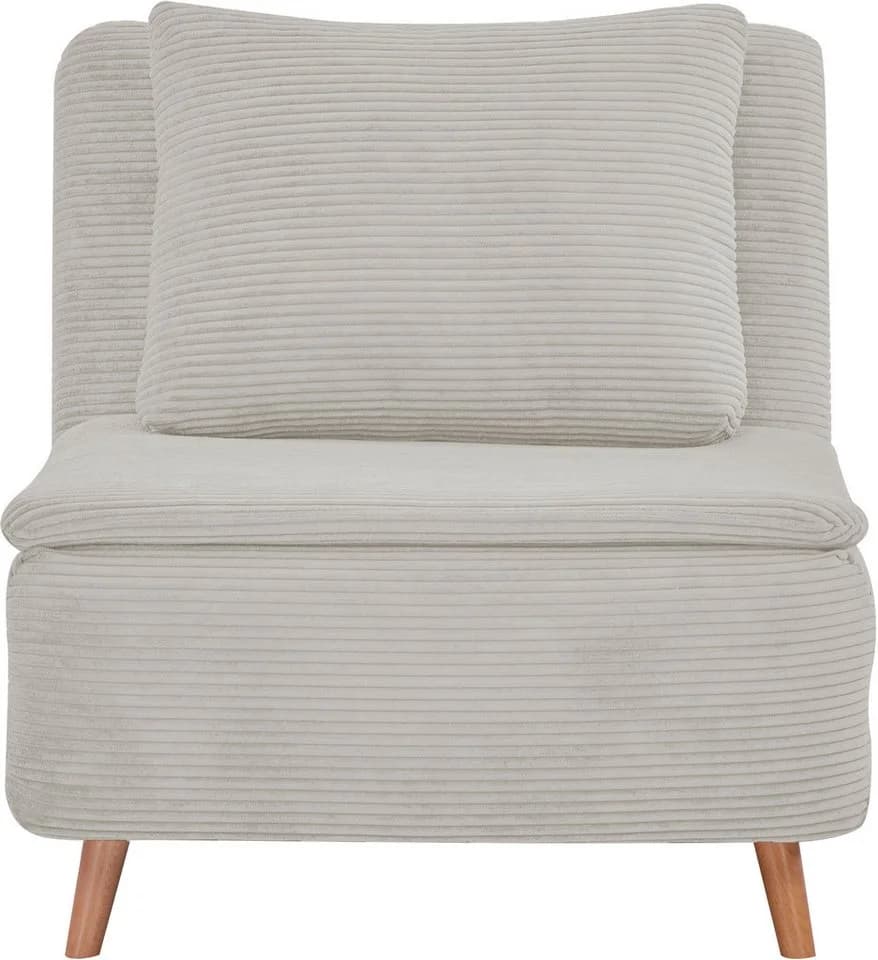 OTTO HOME Sessel AINSLEY Wandlungsfähig zum Gästebett Creme Cord