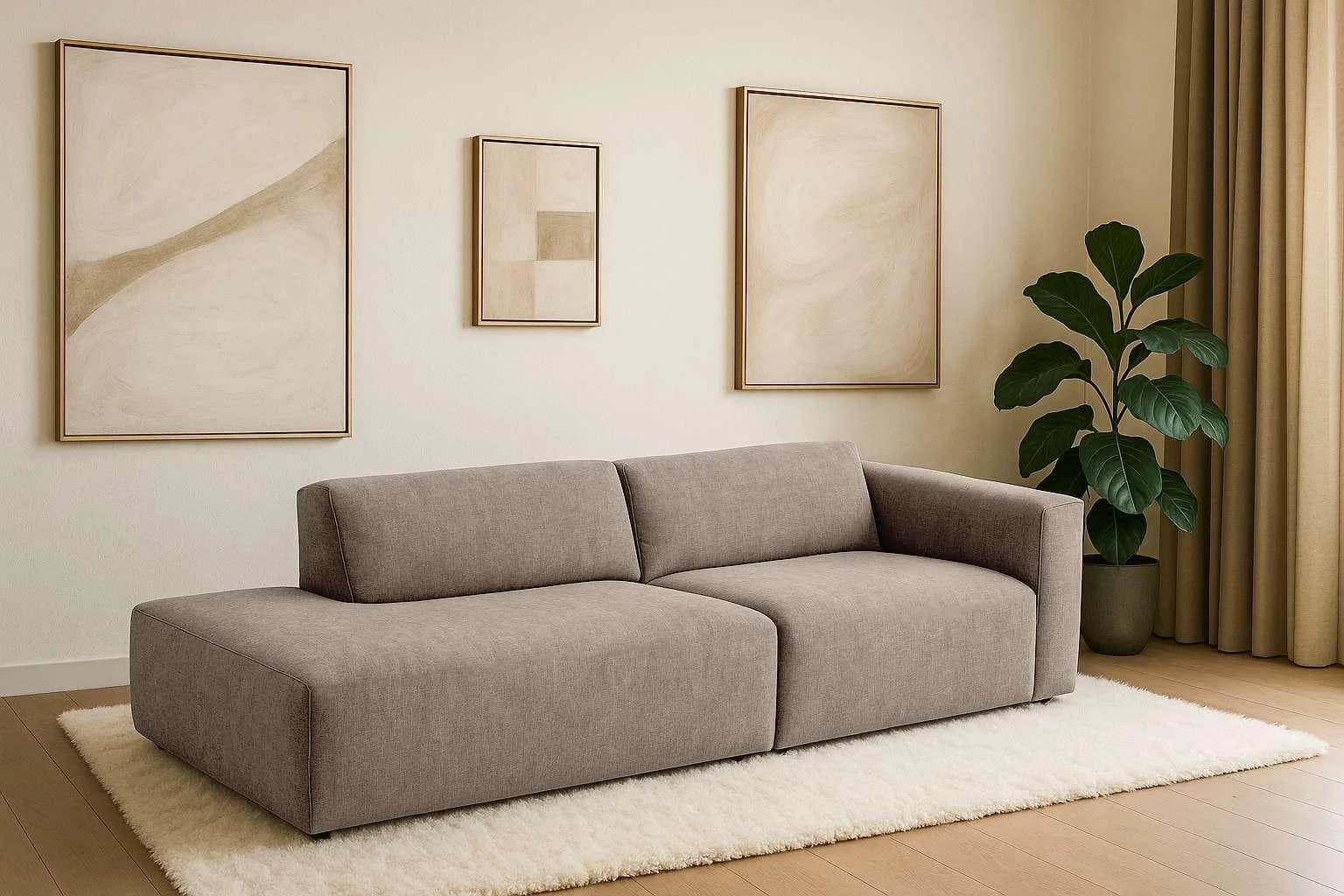 HOME AFFAIRE 2-Sitzer Sofa Noord Braun Cord