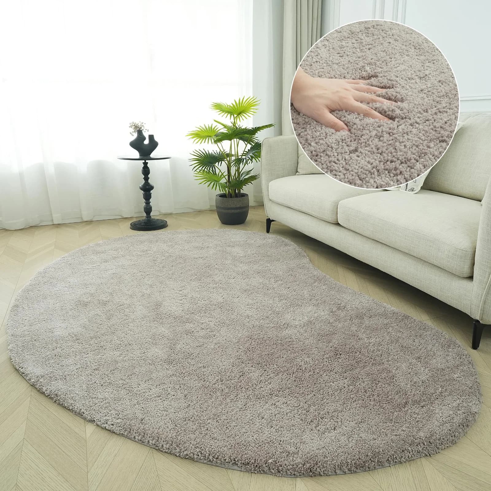 Hochflor-Teppich Halrum U-förmig Kunstfaser LeGer Home by Lena Gercke