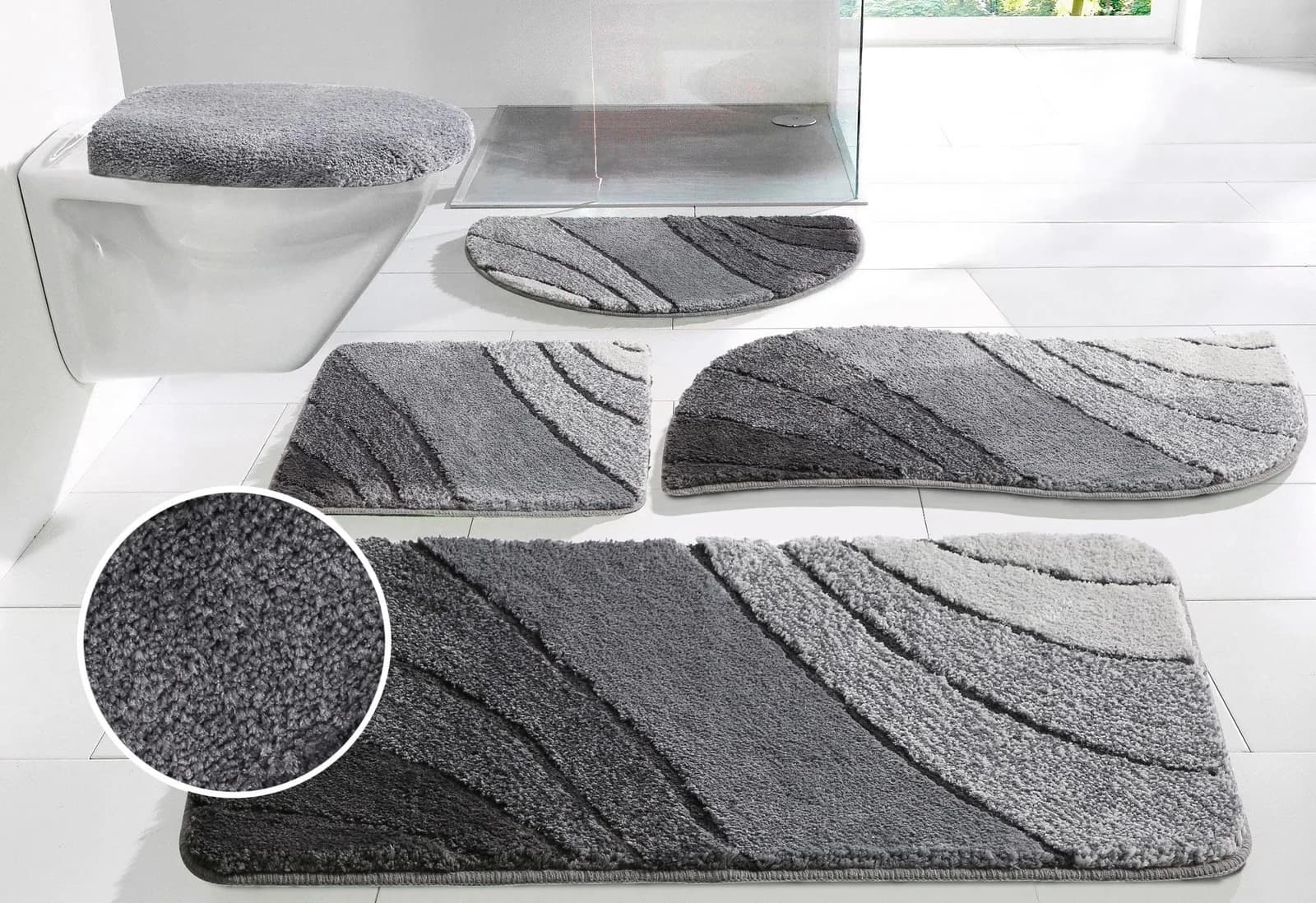 Badematte aus Polyester in verschiedenen Stilen