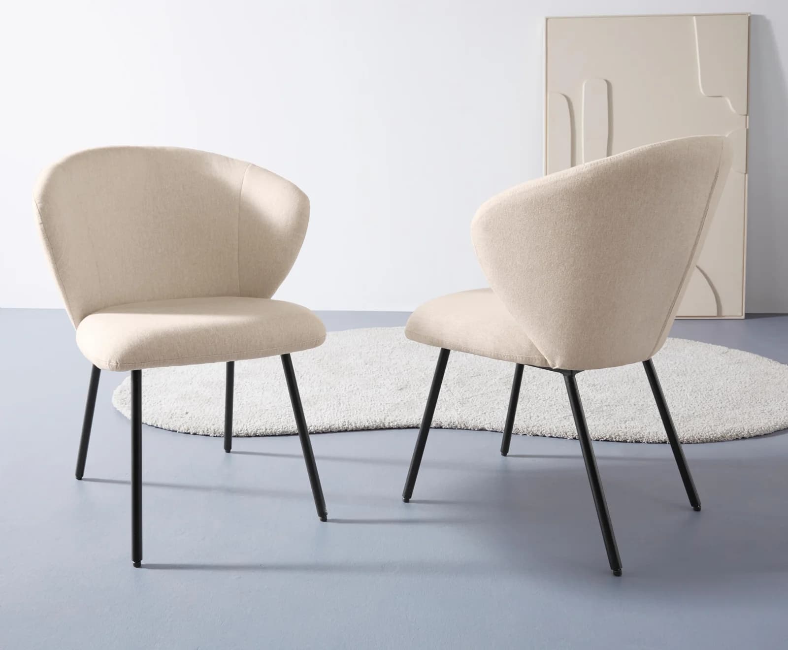 LeGer Home Esszimmerstuhl Galilea Beige mit Armlehnen