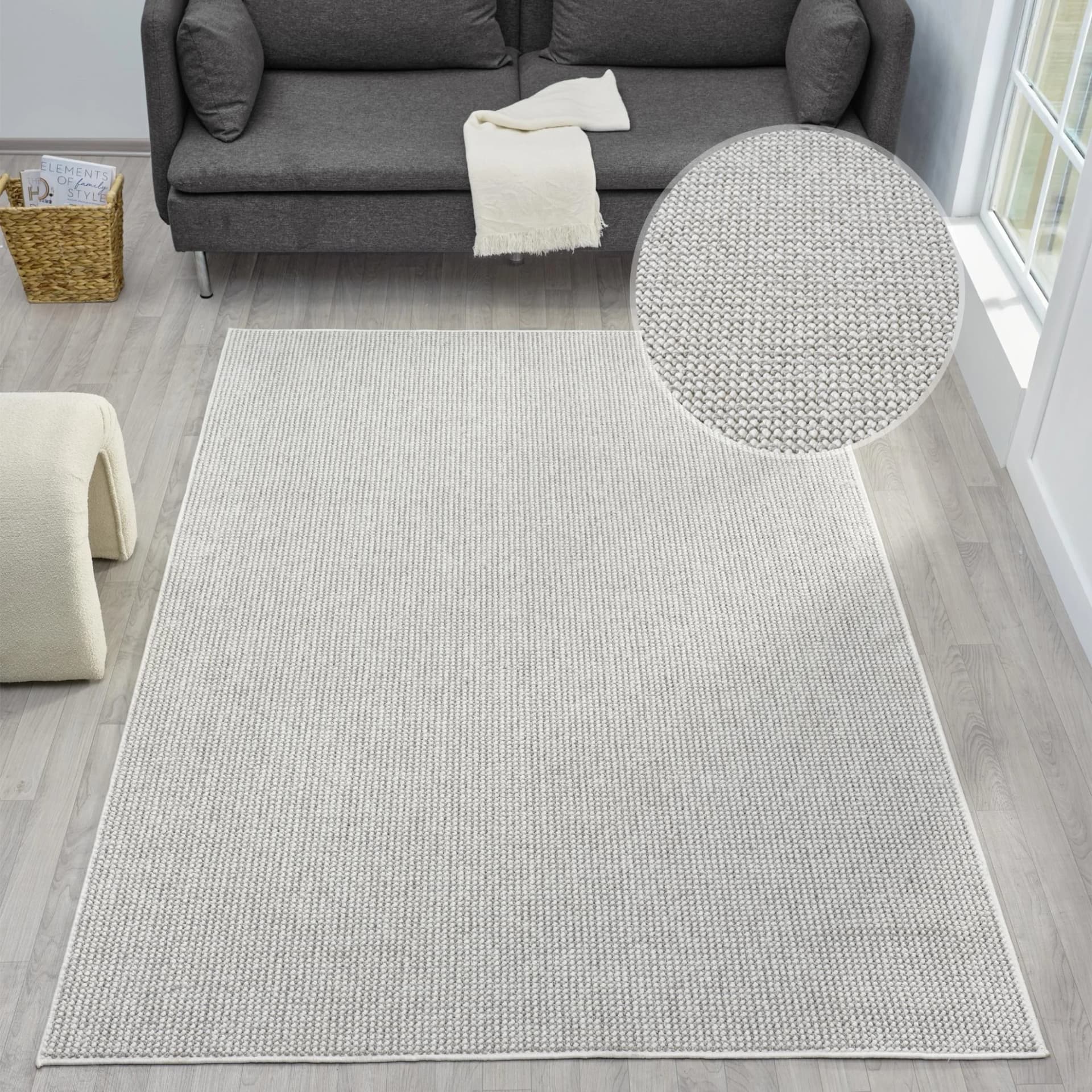 OTTO HOME Teppich Lilri Woll-Look Scandi Grau
