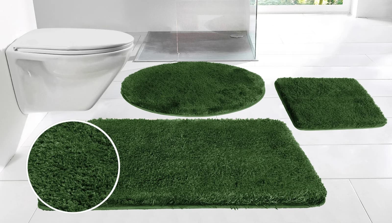 Badematte MÖVE "Superwuschel" Cypress Mikrofaser