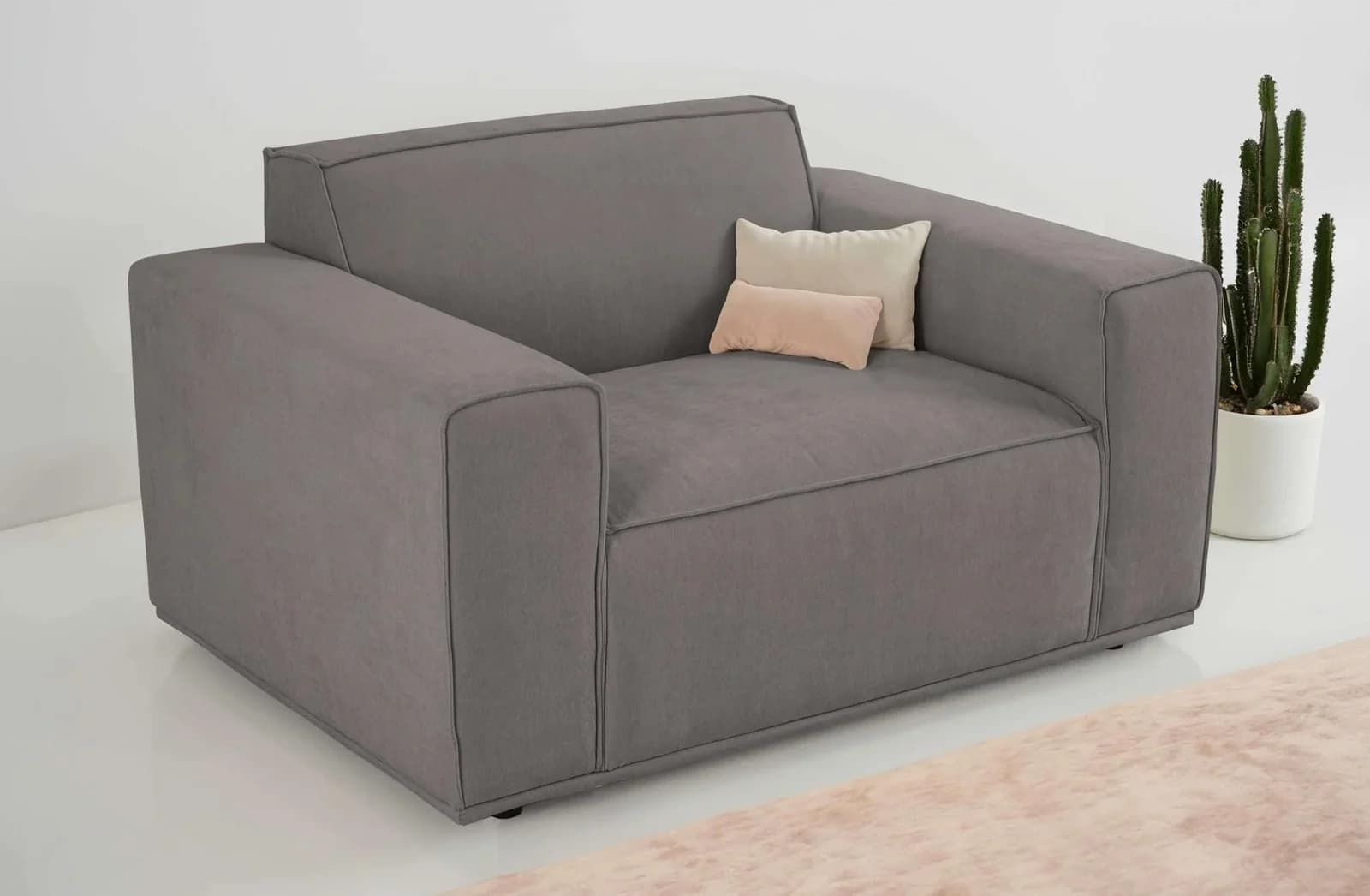 Loveseat HOME AFFAIRE "Avelin" 1,5-Sitzer Chenille Grau